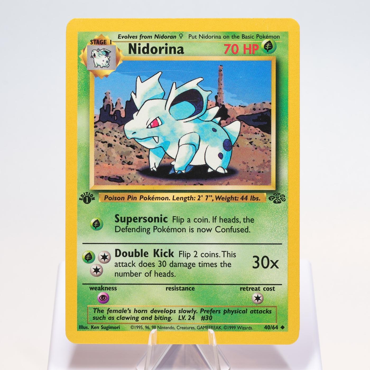Pokemon TCG Nidorina 4064 Jungle Uncommon 1st Edition WOTC LP 168300703685 2