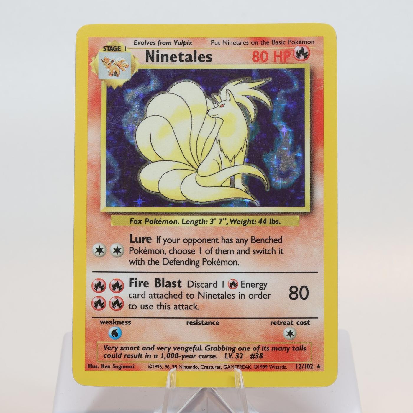 Pokemon TCG Ninetales 12102 Base Set Holo Rare WOTC EXC 168205418435 2