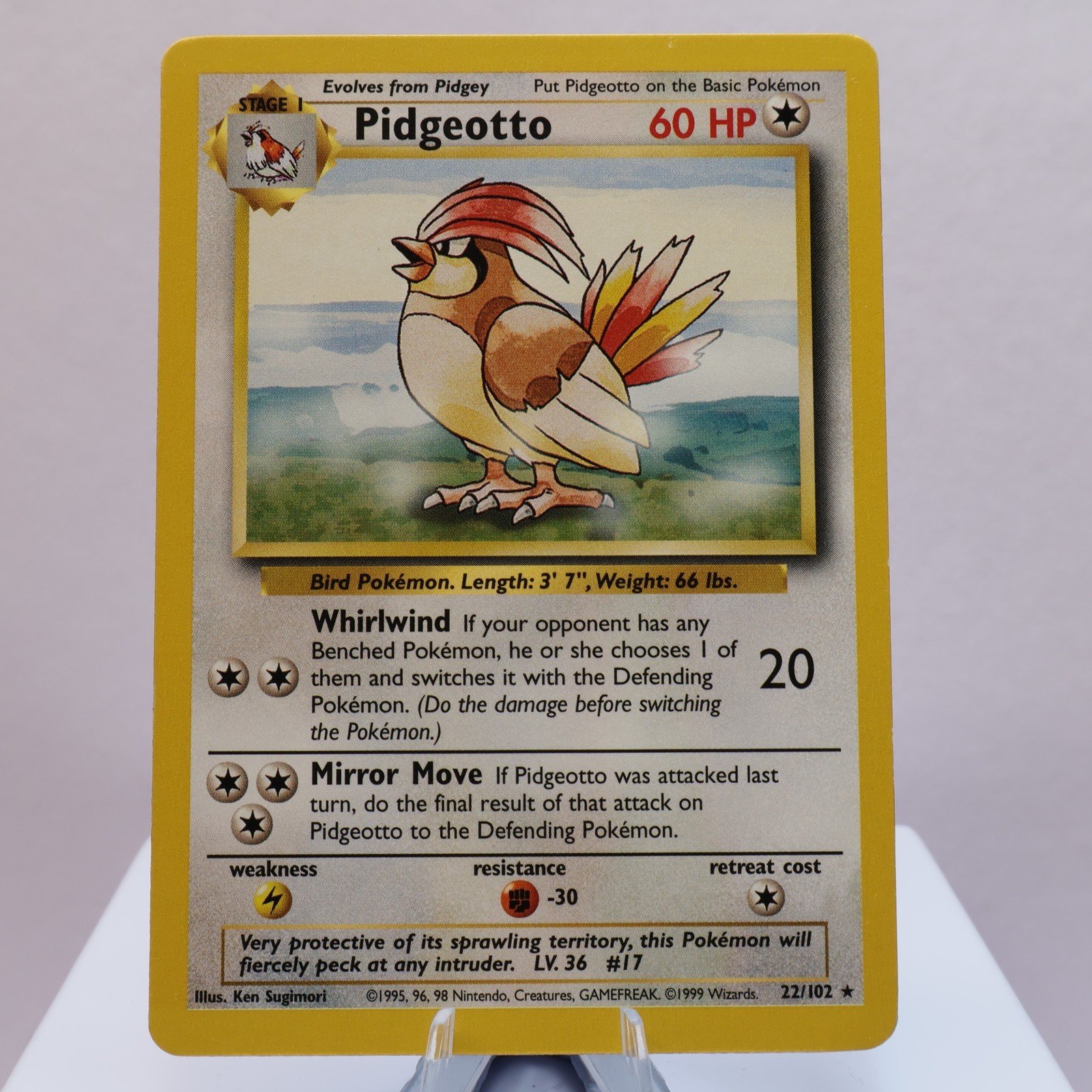Pokemon TCG Pidgeotto 22102 Base Set Rare WOTC 1999 EXCNM 167830364425 2