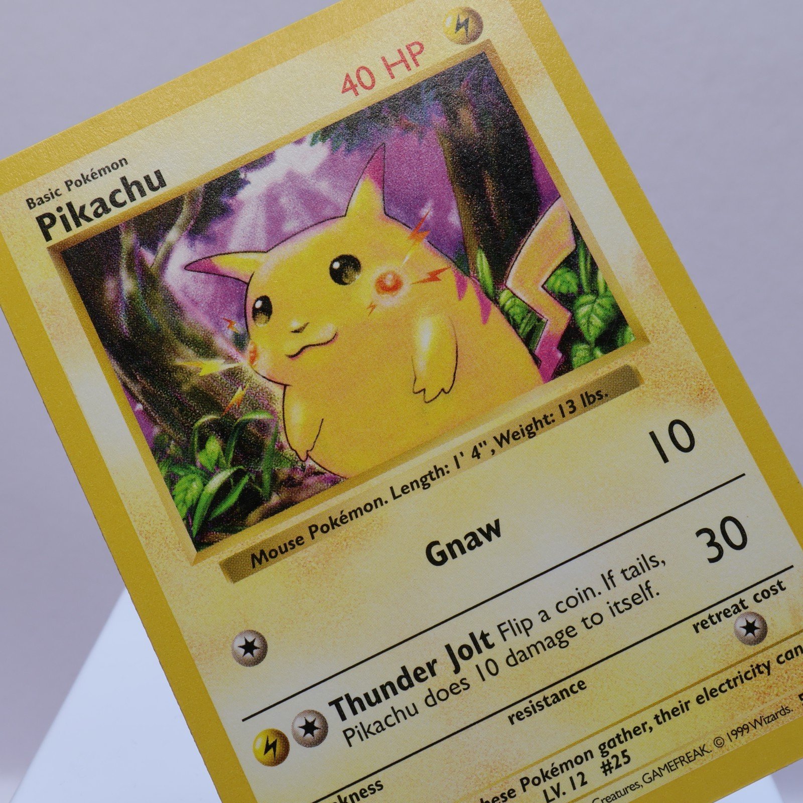 Pokemon TCG Pikachu 58102 Base Set Shadowless Red Cheeks WOTC 1999 EXC 167710747835