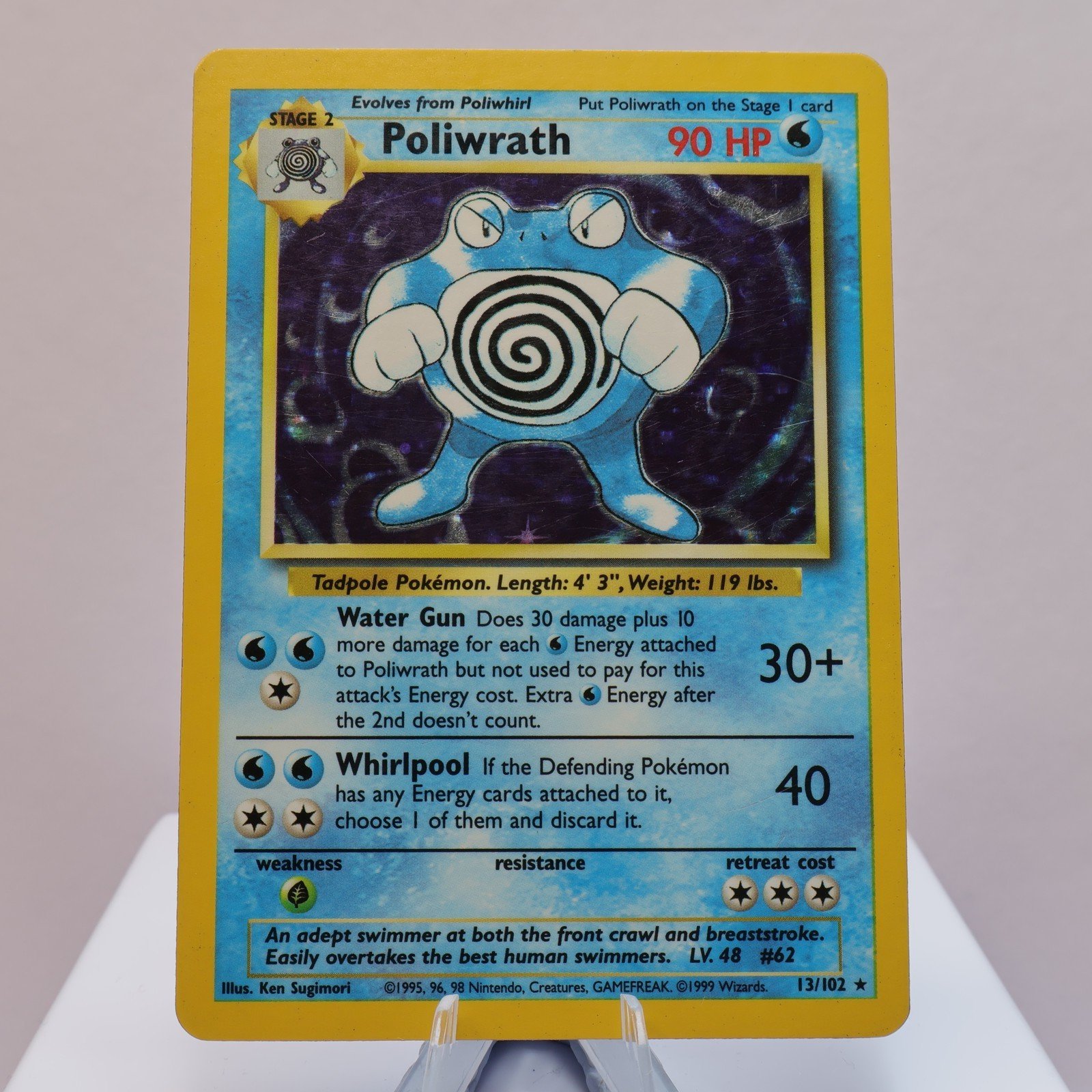 Pokemon TCG Poliwrath 13102 Base Set Holo Rare WOTC 1999 PL 167830364445 2