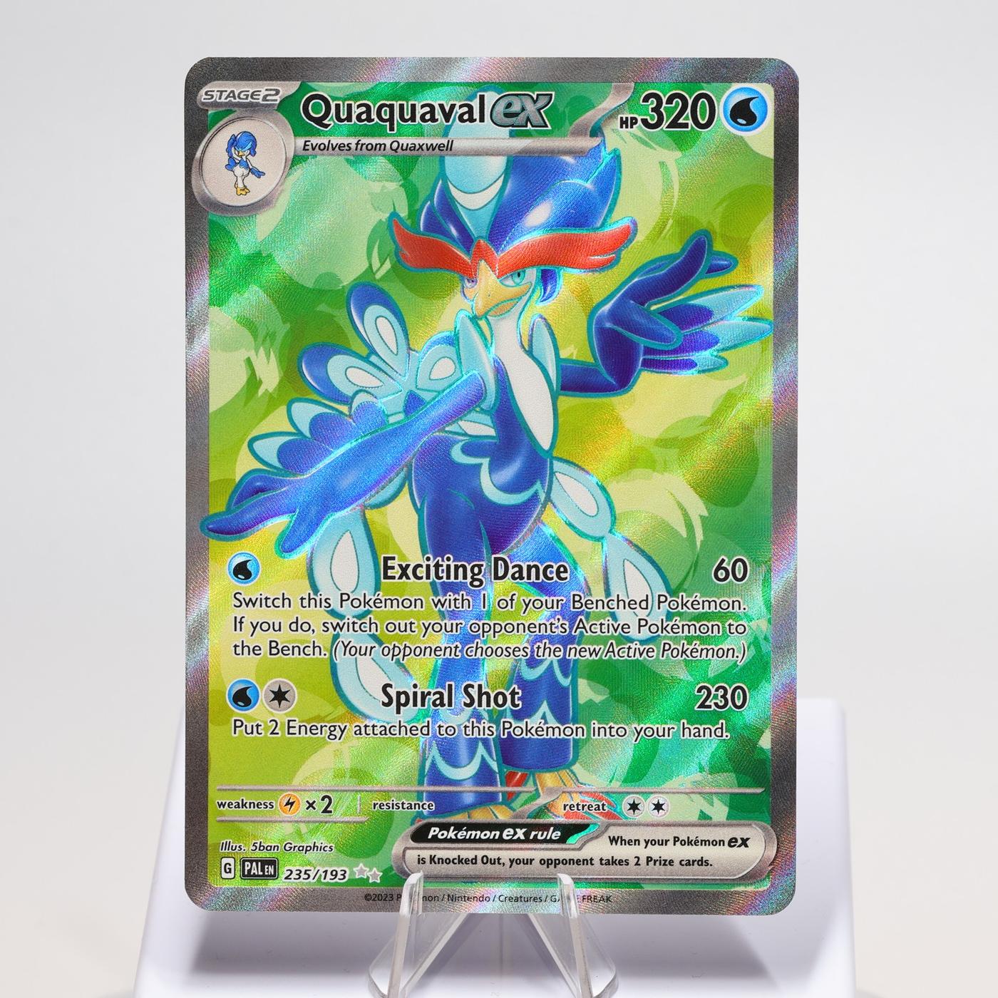 Pokemon TCG Quaquaval Ex 235193 Paldea Evolved Ultra Rare EXCNM 168289851175 2