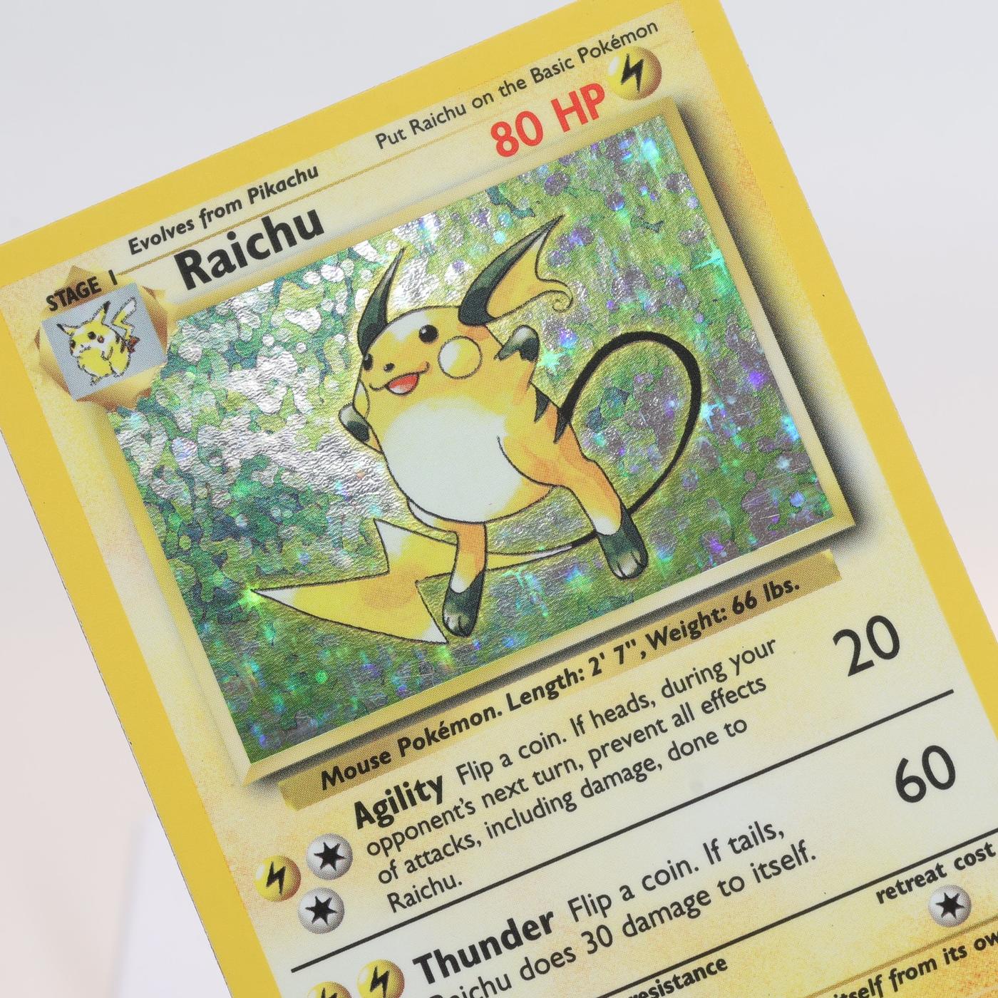 Pokemon TCG Raichu 14102 Base Set Holo Rare WOTC EXC 168205418445