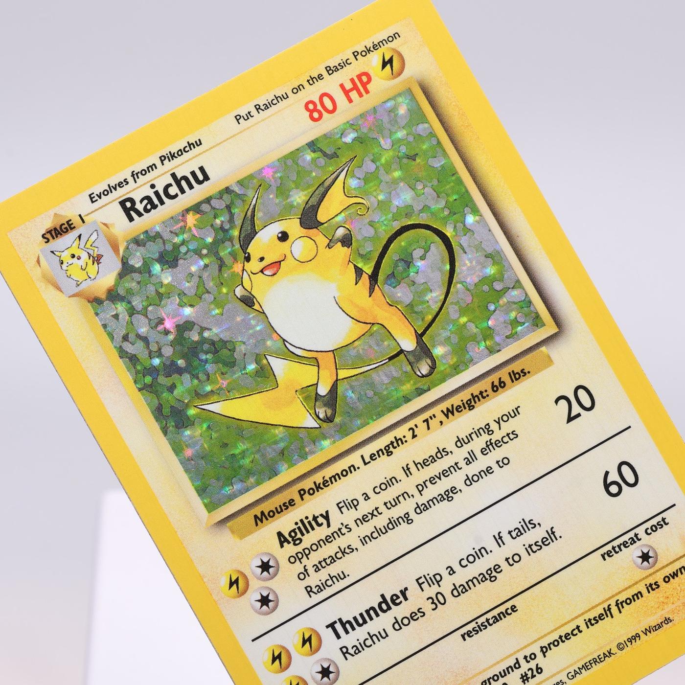 Pokemon TCG Raichu 14102 Base Set Holo Rare WOTC EXCNM 168421188105