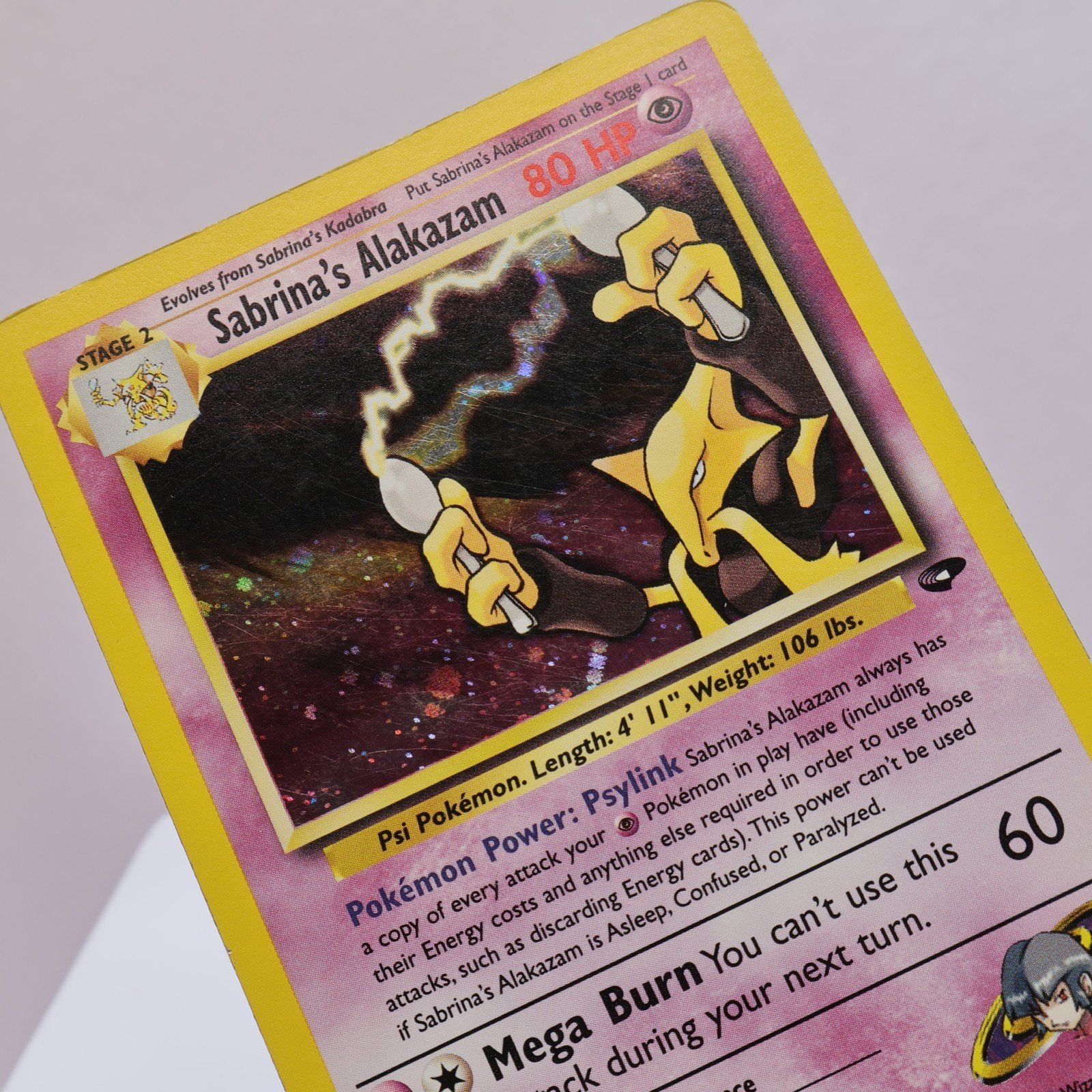 Pokemon TCG Sabrinas Alakazam 16132 Gym Challenge Holo Rare WOTC 1999 MP 167830364455