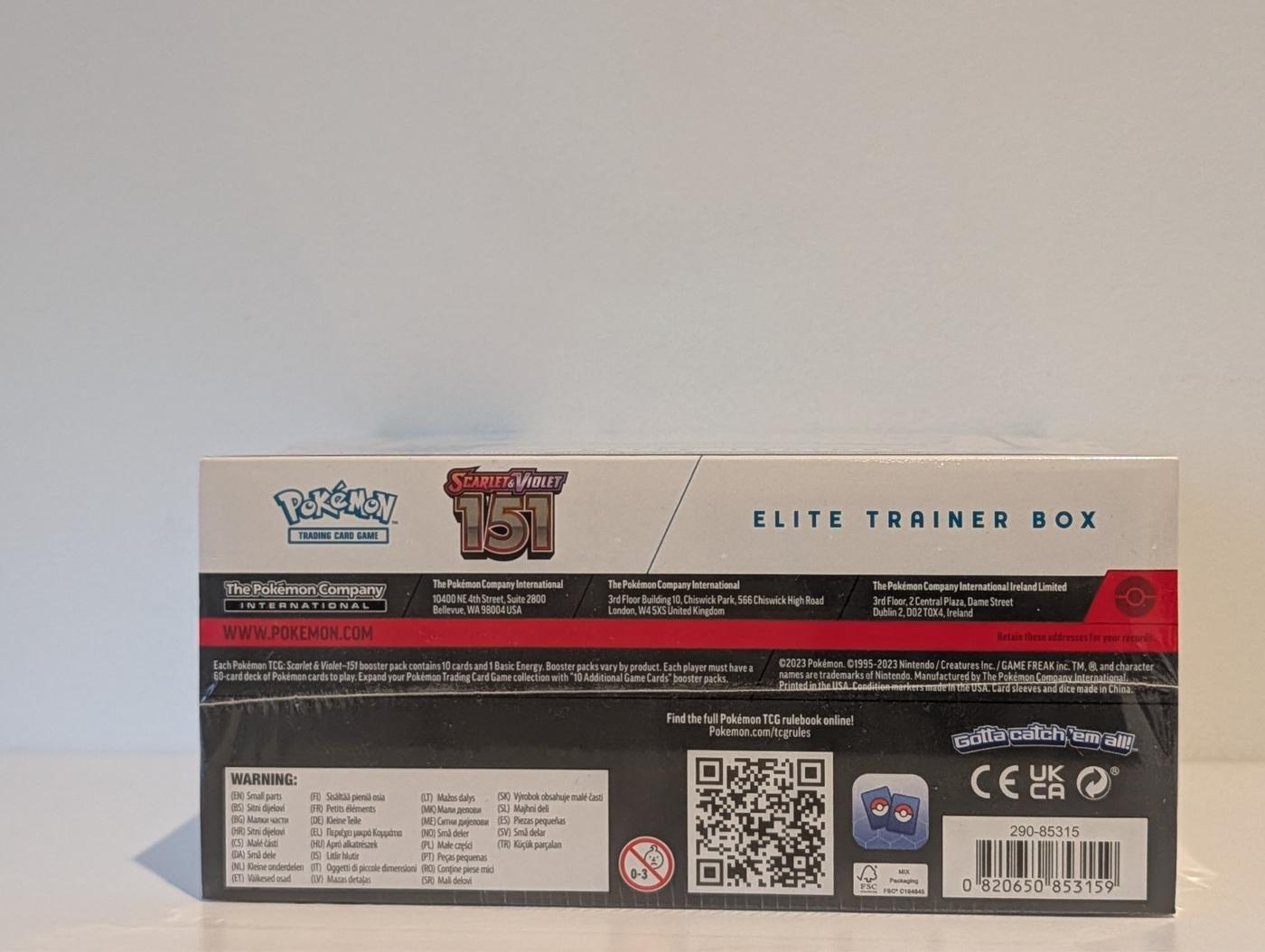 Pokemon TCG Scarlet Violet 151 Elite Trainer Box ETB NEW SEALED 168599881455 6