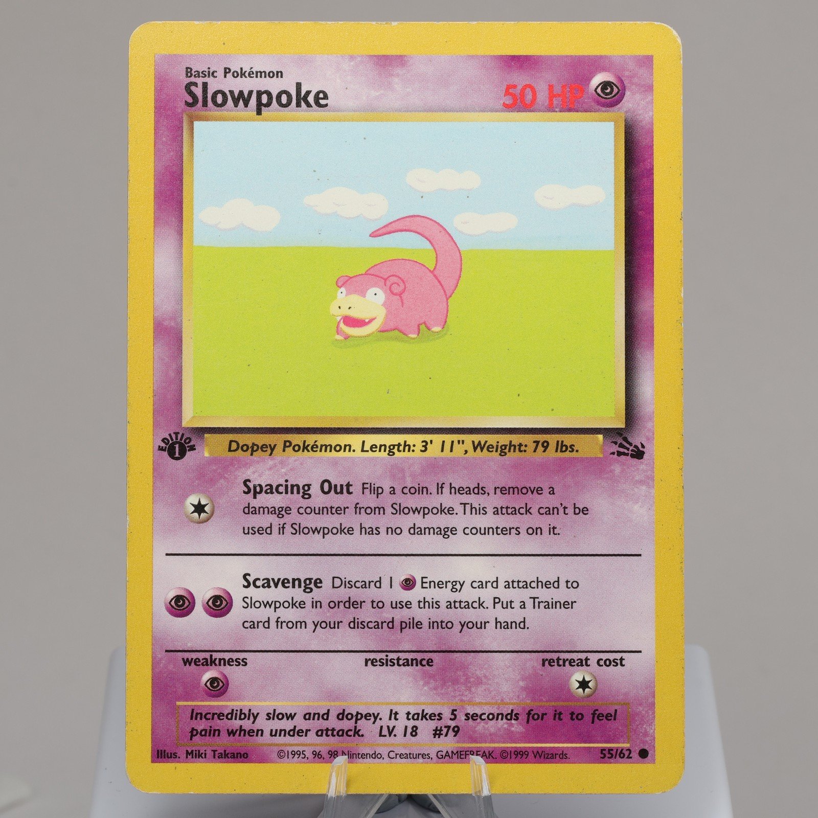 Pokemon TCG Slowpoke 5562 Fossil Common 1st Edition WOTC 1999 PL 167974214015 2