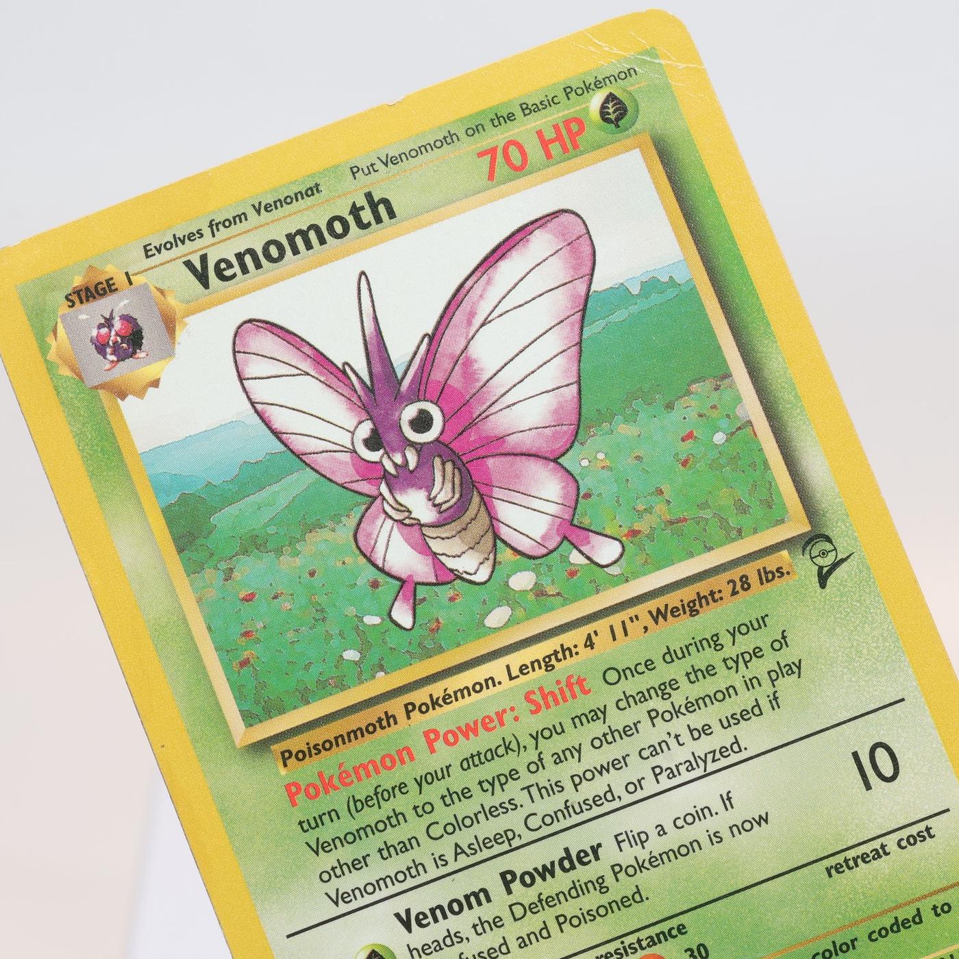 Pokemon TCG Venomoth 31130 Base Set 2 Rare WOTC MPCrease 168232466145