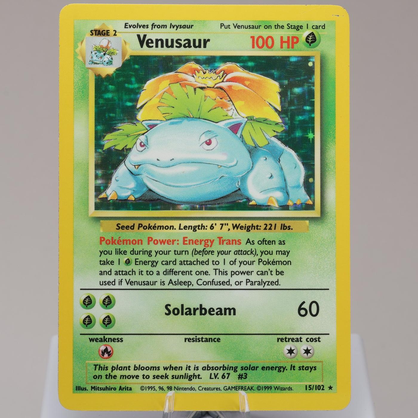 Pokemon TCG Venusaur 15102 Base Set Holo Rare WOTC 1999 EXCNM 167950659105 2