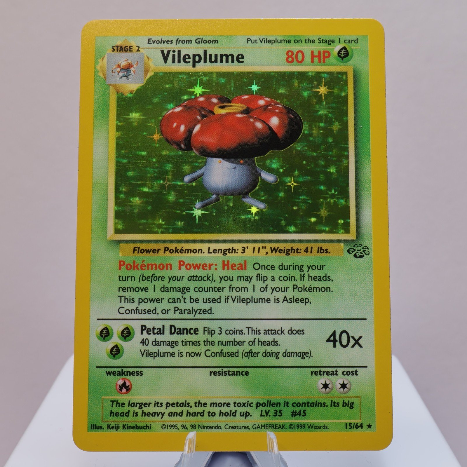 Pokemon TCG Vileplume 1564 Jungle Holo Rare WOTC 1999 EXCNM 167830364485 2