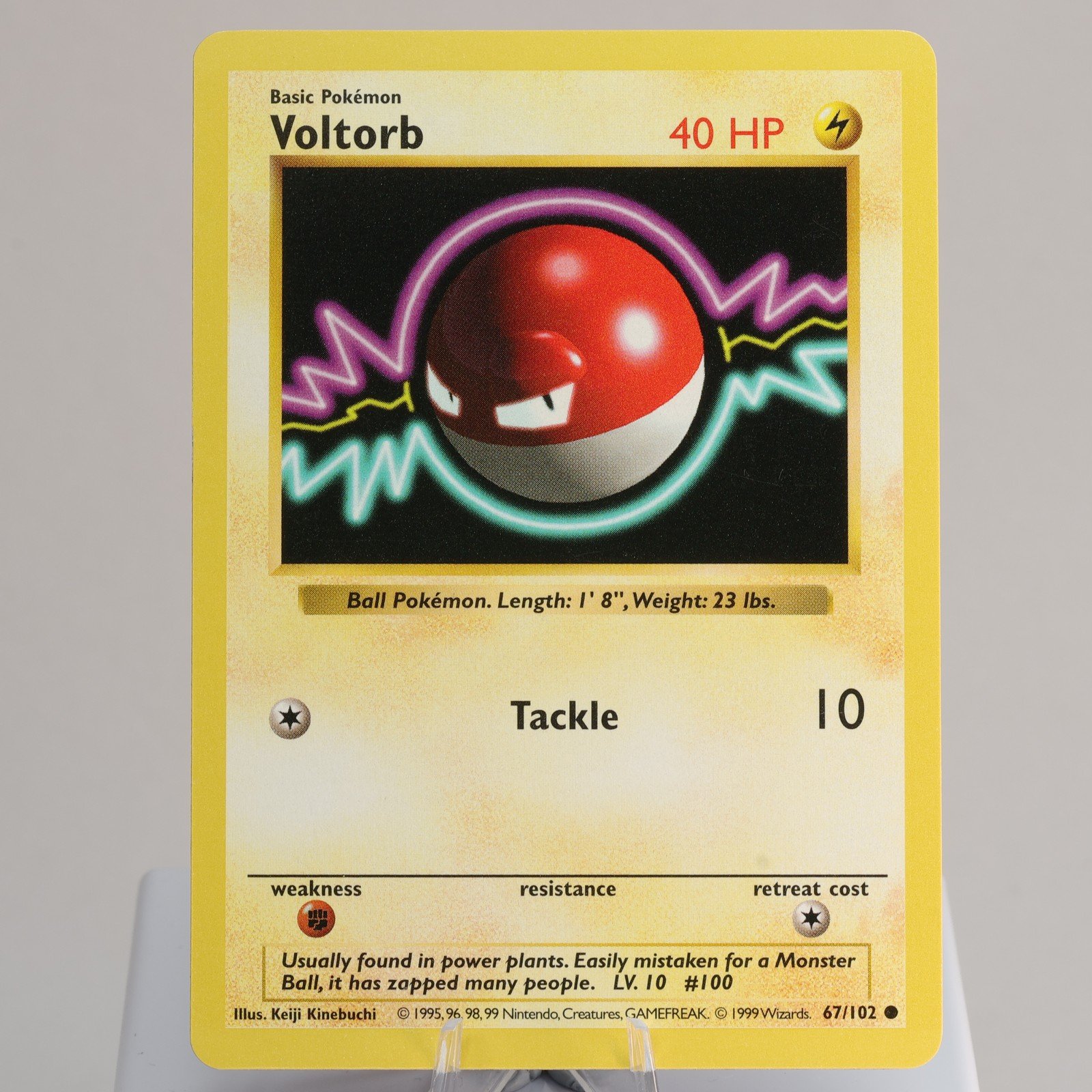 Pokemon TCG Voltorb 67102 Base Set Common Shadowless WOTC 1999 EXCNM 168006227425 2