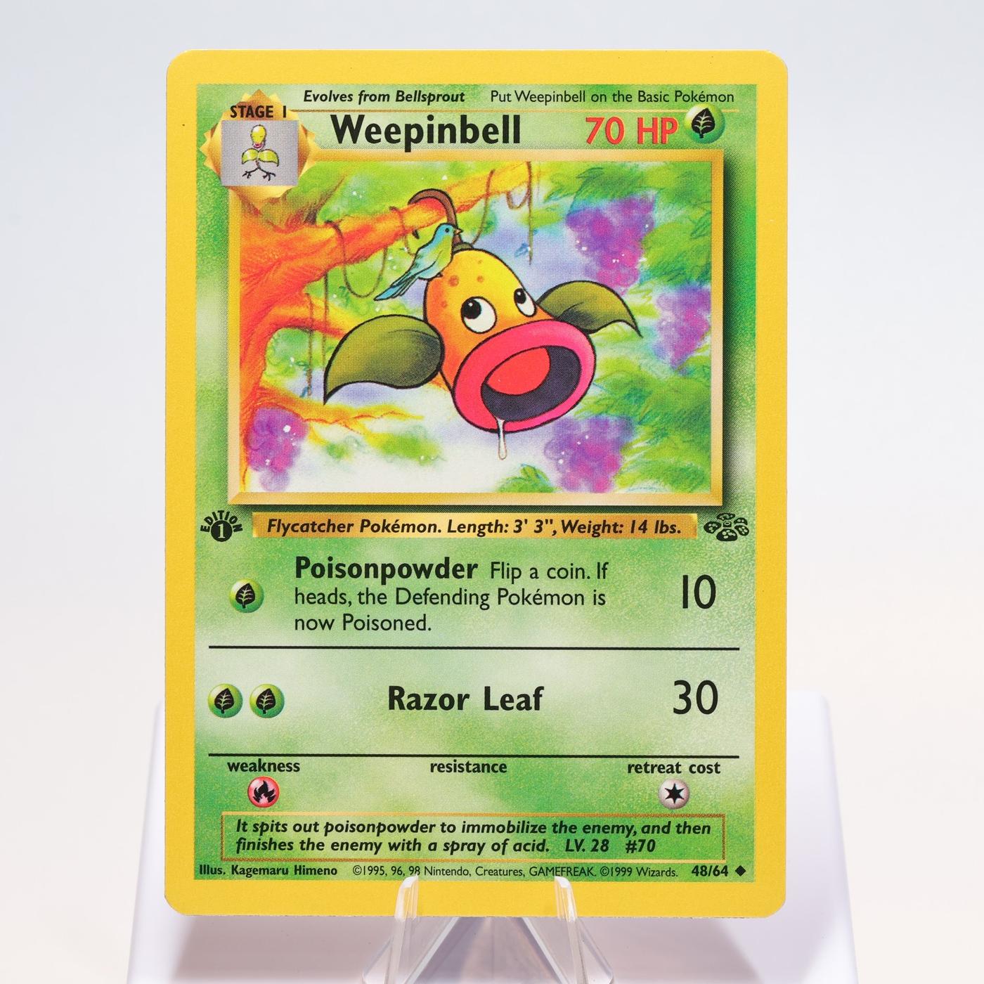 Pokemon TCG Weepinbell 4864 Jungle Uncommon 1st Edition WOTC NM 168300703675 2