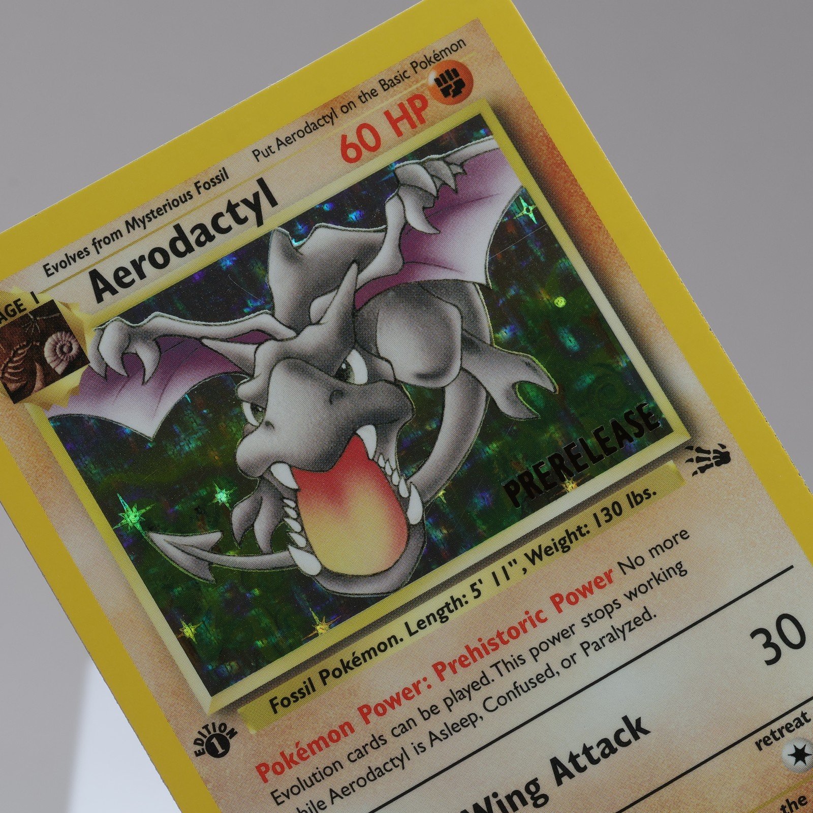 Pokemon TCG – Aerodactyl 1/62 Fossil Holo Rare 1st Edition WOTC 1999 – NM