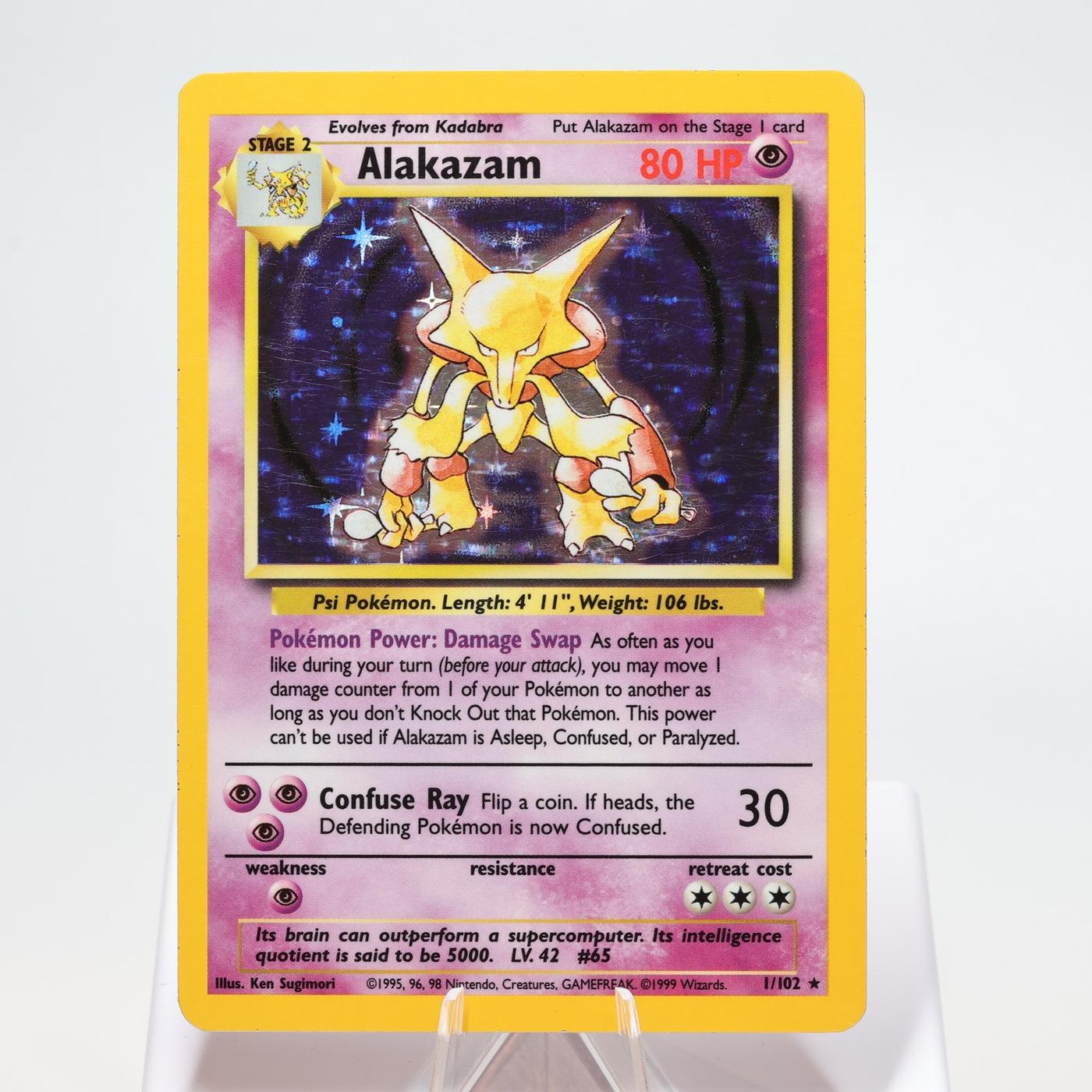 Pokemon TCG Alakazam 1102 Base Set Holo Rare WOTC EXC 168334493786 2