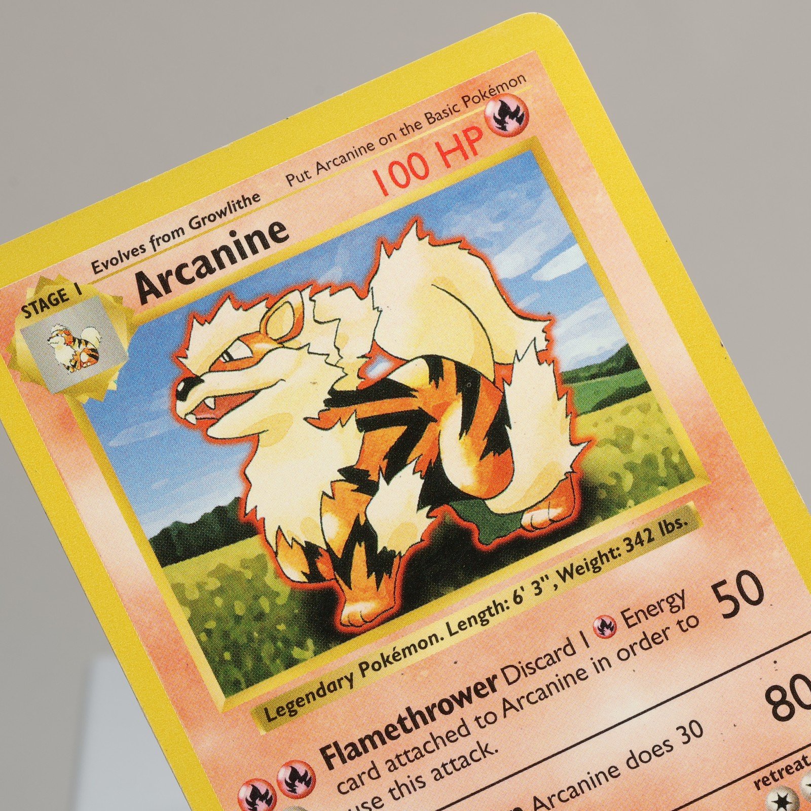 Pokemon TCG Arcanine 23102 Base Set Uncommon Shadowless WOTC 1999 168006227386