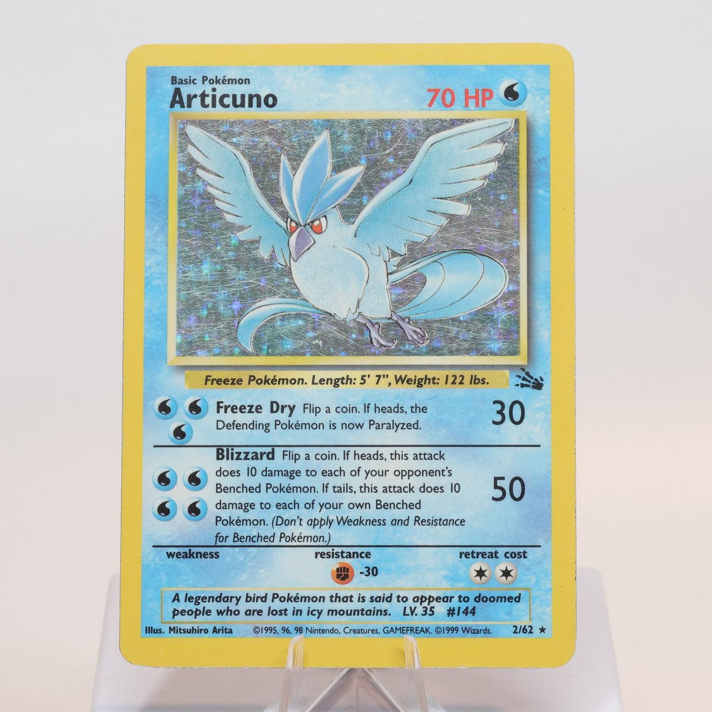 Pokemon TCG Articuno 262 Fossil Holo Rare WOTC PL 168205418456 2