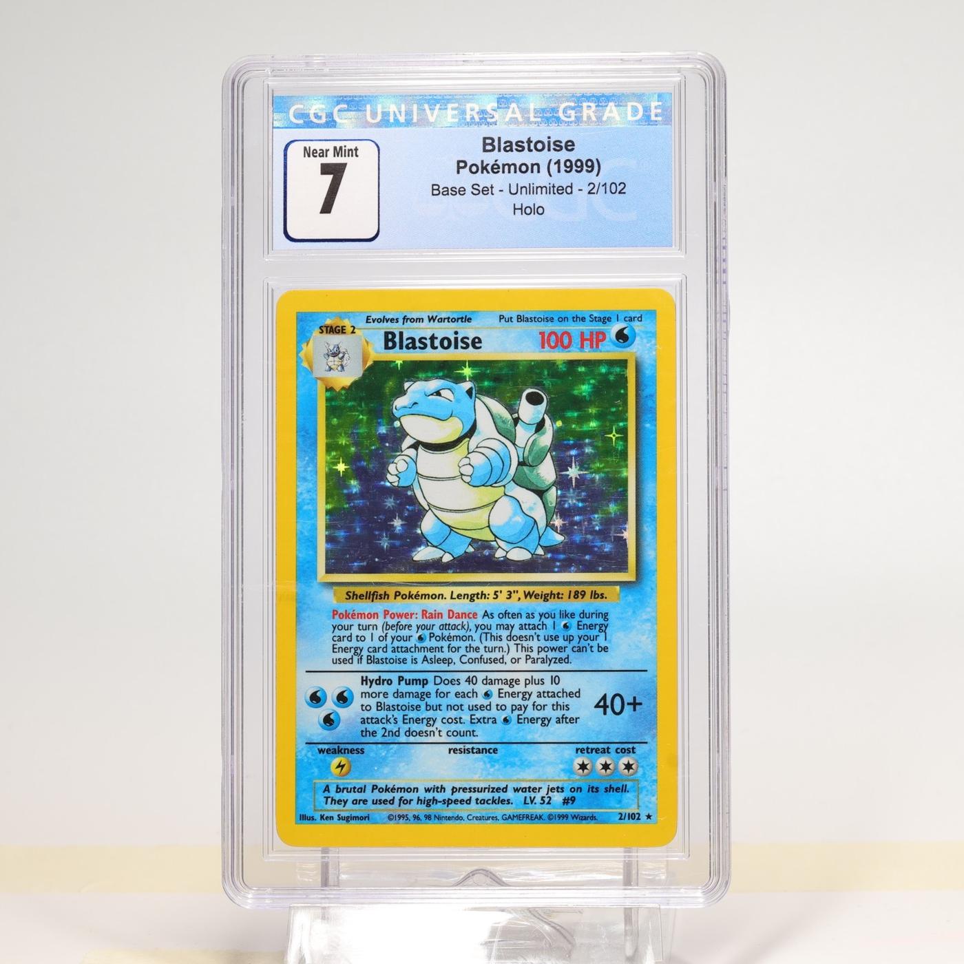 Pokemon TCG Blastoise 2102 Base Set Holo Rare WOTC CGC 7 NM 168276157956 2