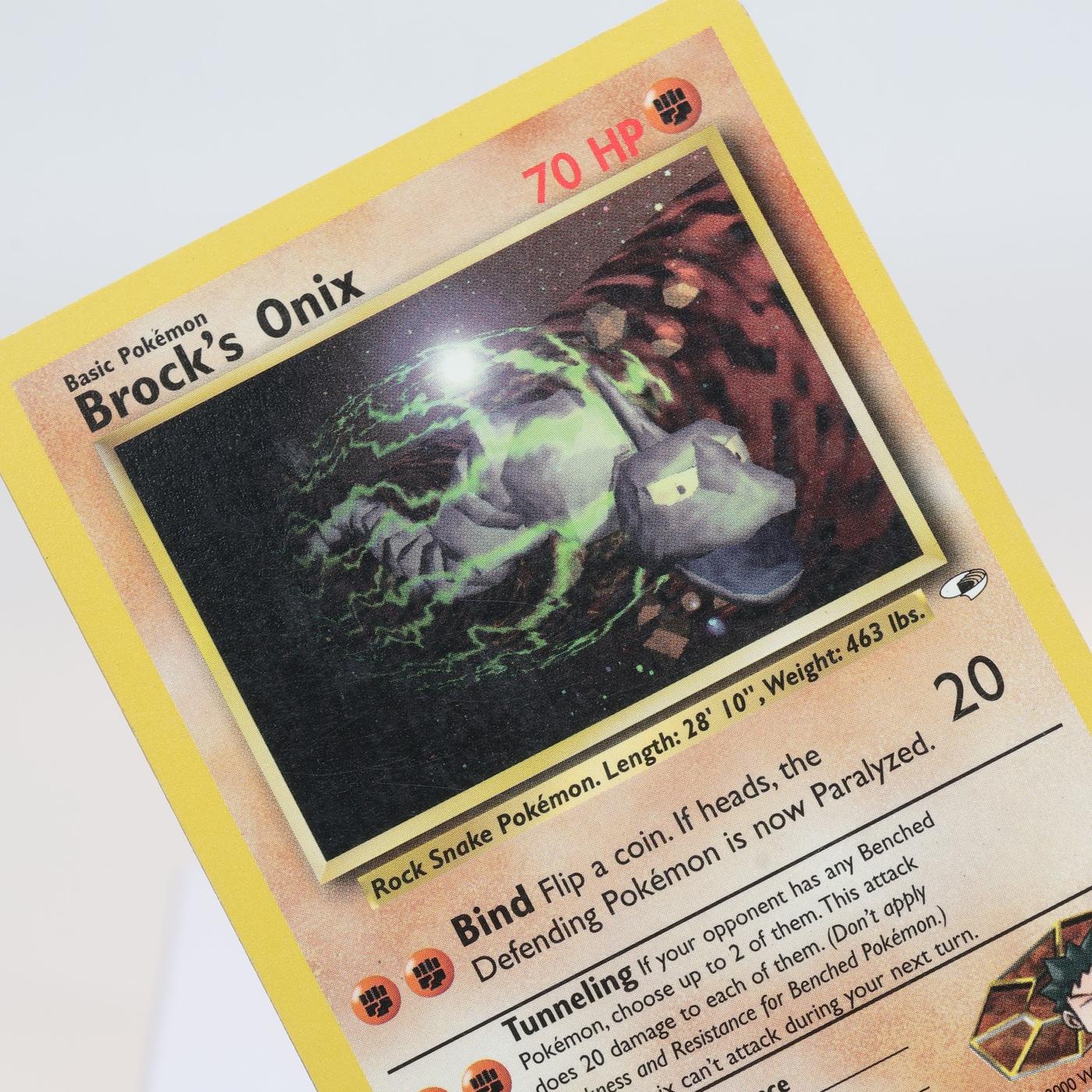 Pokemon TCG Brocks Onix 21132 Gym Heroes Rare WOTC MPIndent 168232466156
