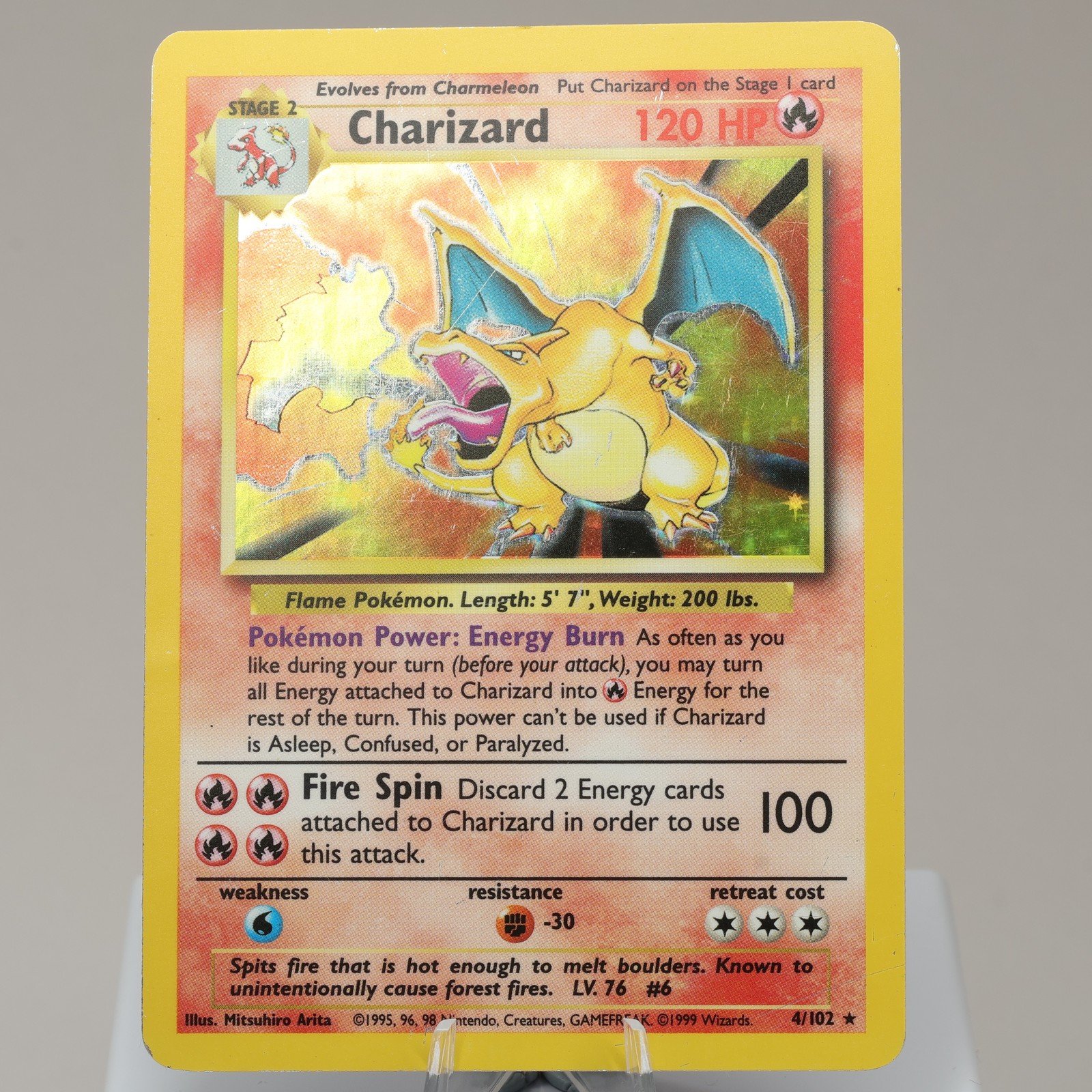 Pokemon TCG Charizard 4102 Base Set Holo Rare WOTC 1999 PL 167950658976 2