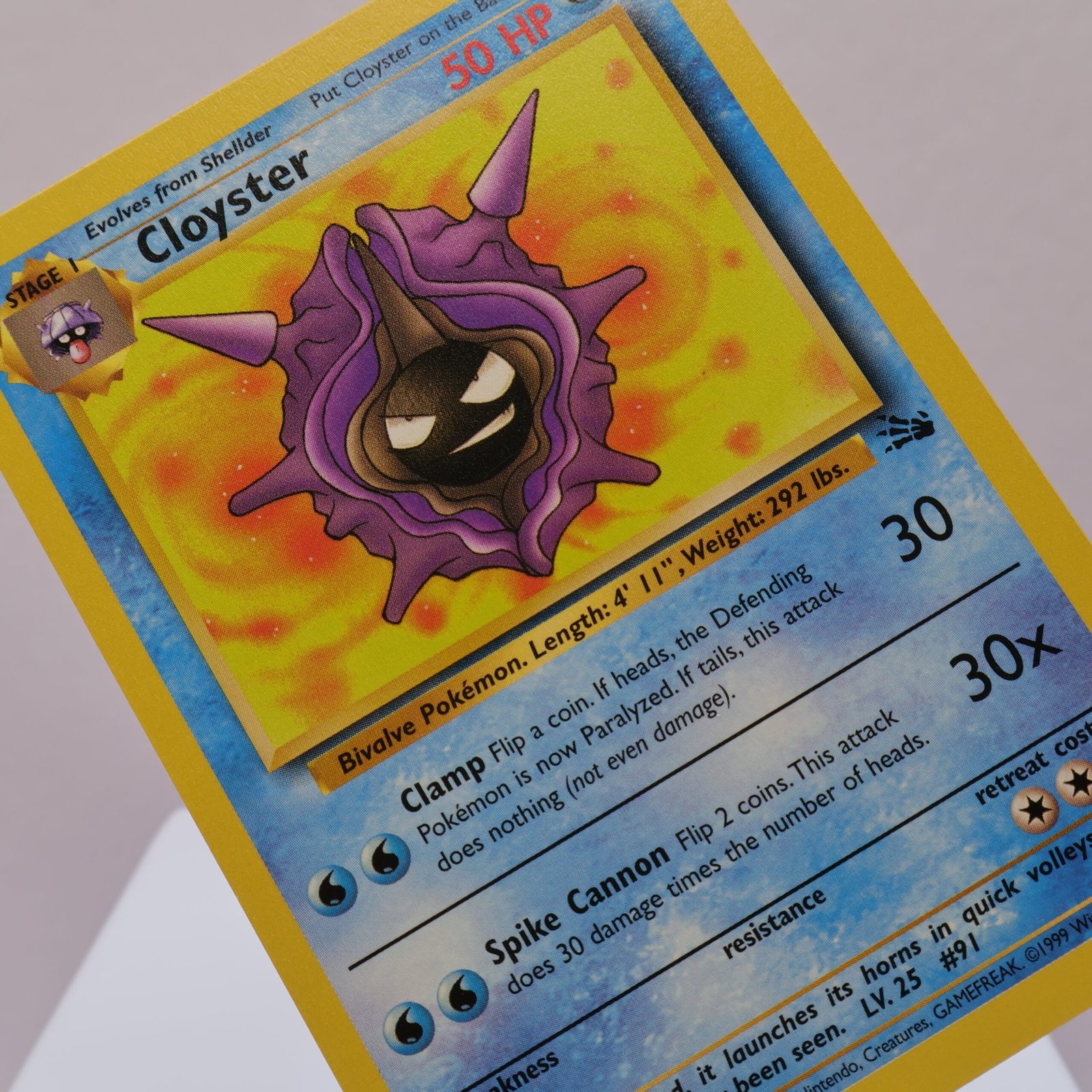 Pokemon TCG – Cloyster 32/62 Fossil Uncommon  WOTC 1999 – NM