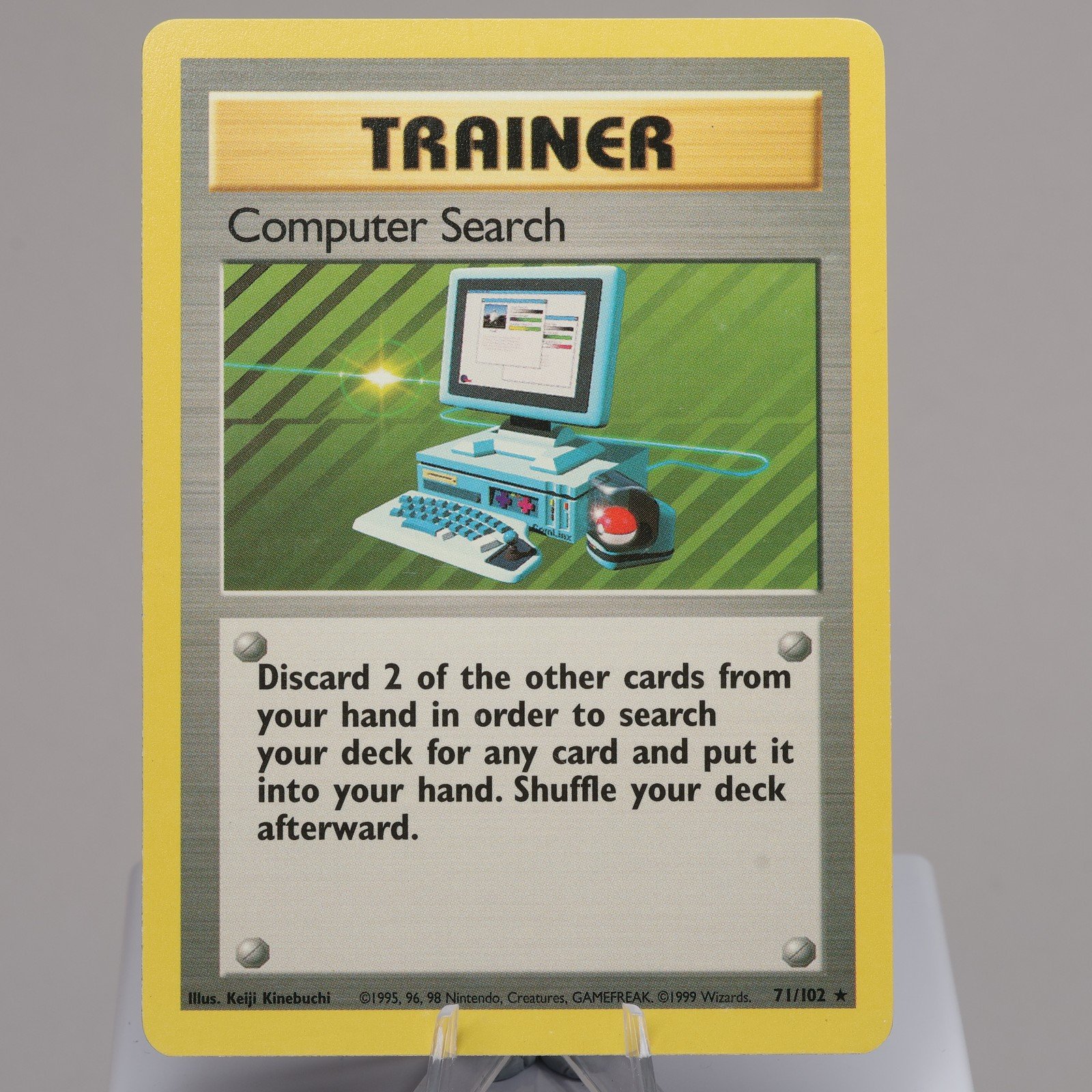 Pokemon TCG Computer Search 71102 Base Set Rare WOTC 1999 MP Indent 167974214006 2
