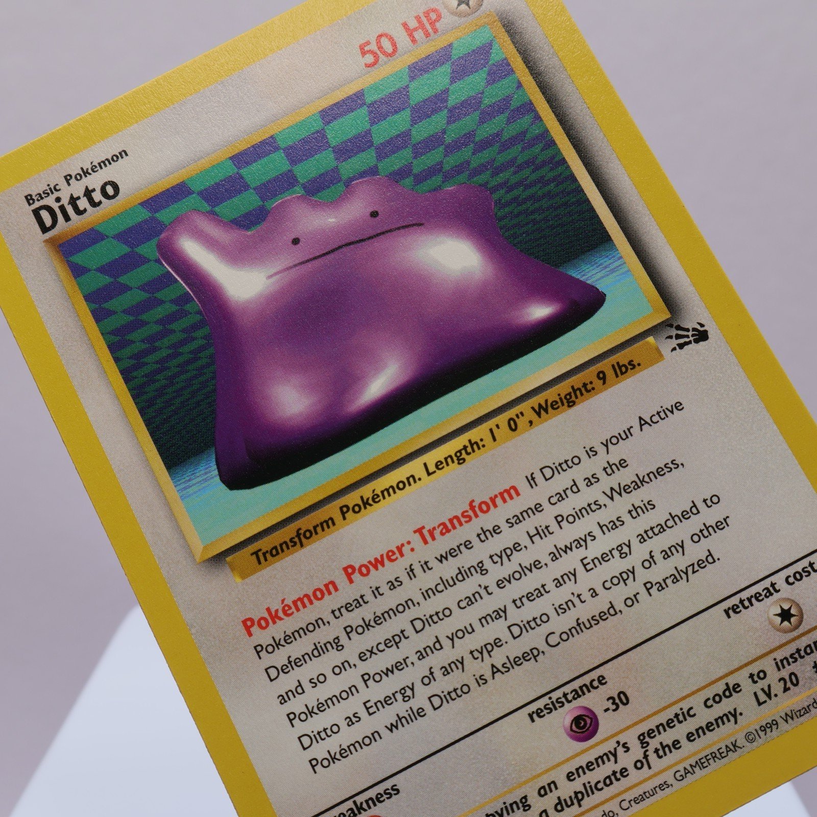 Pokemon TCG – Ditto 18/62 Fossil Rare  WOTC 1999 – EXC/NM