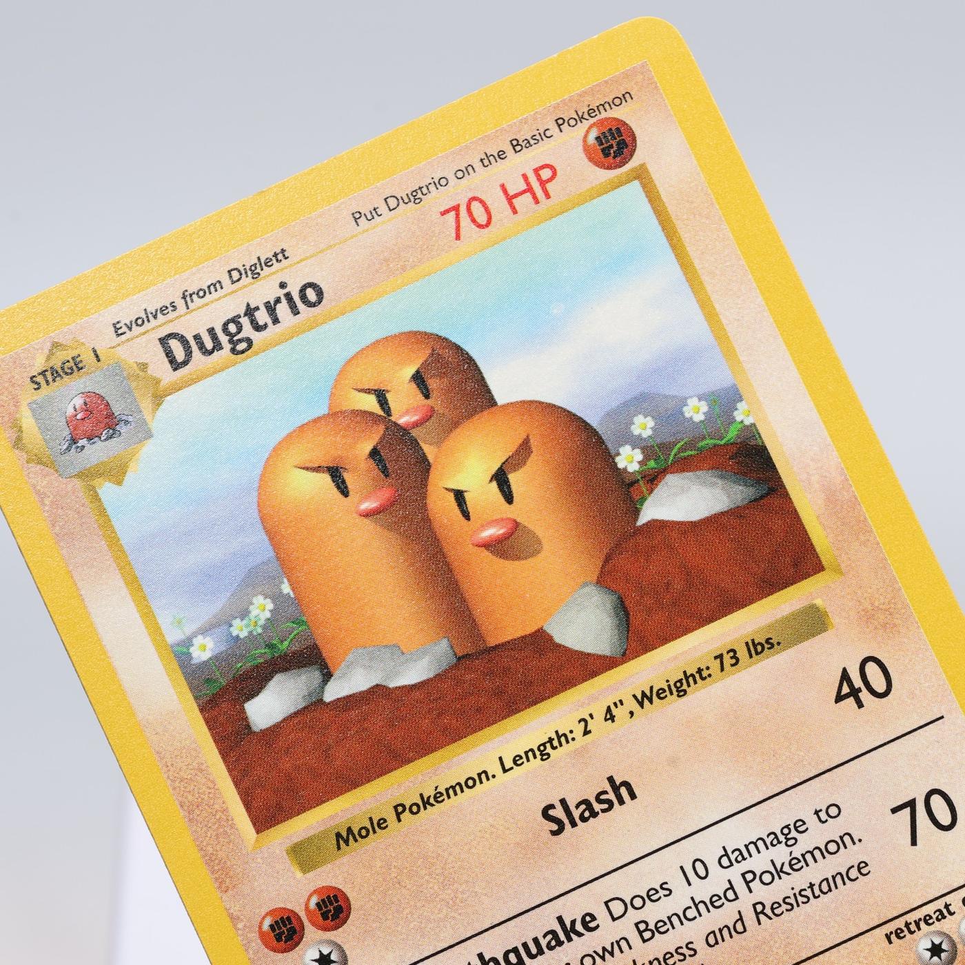 Pokemon TCG – Dugtrio 19/102 Base Set Rare Shadowless WOTC – EXC