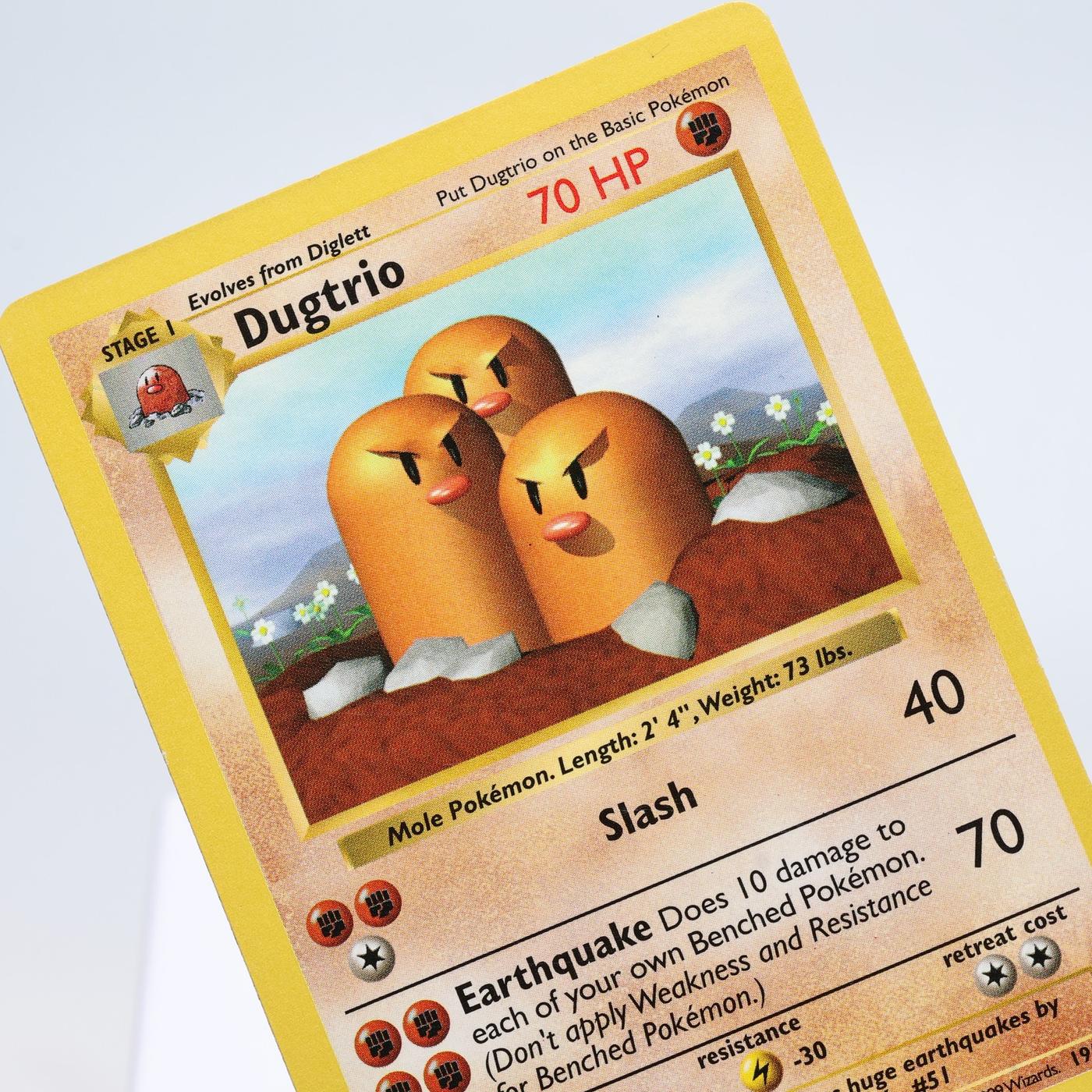 Pokemon TCG Dugtrio 19102 Base Set Rare Shadowless WOTC EXCNM 168325203366