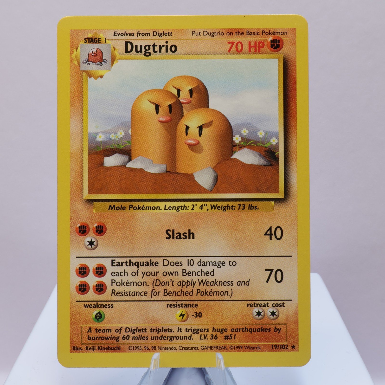 Pokemon TCG Dugtrio 19102 Base Set Rare WOTC 1999 NM 167710747796 2