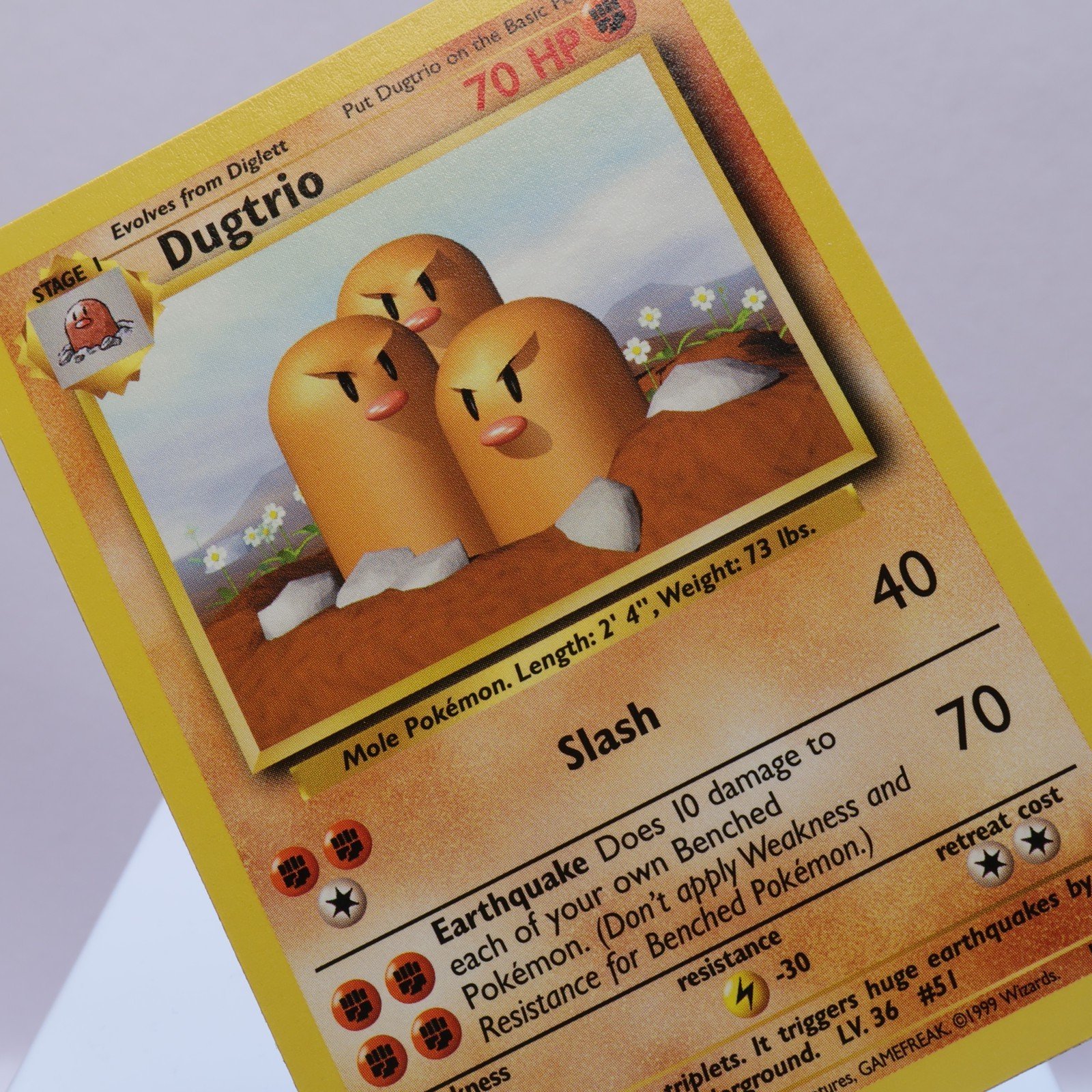 Pokemon TCG Dugtrio 19102 Base Set Rare WOTC 1999 NM 167710747796