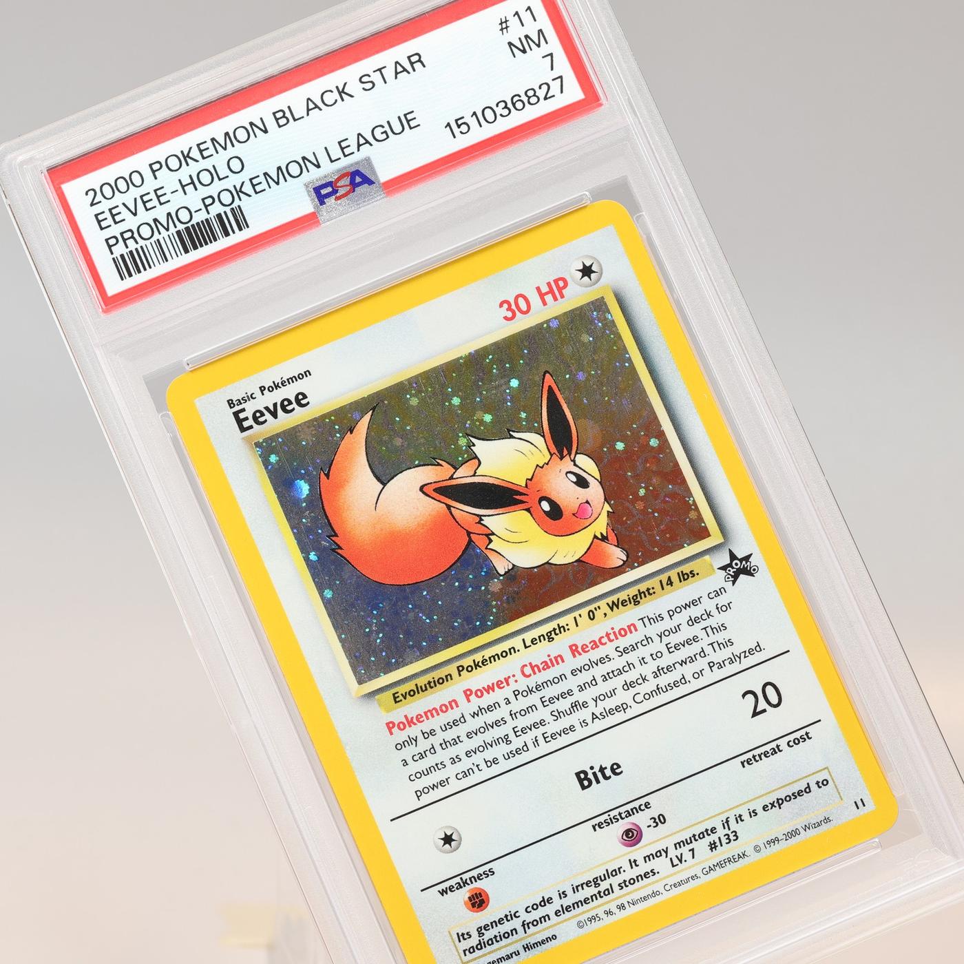 Pokemon TCG Eevee 11 Wizards Black Star Promo Pokemon League PSA 7 NM 168441076126