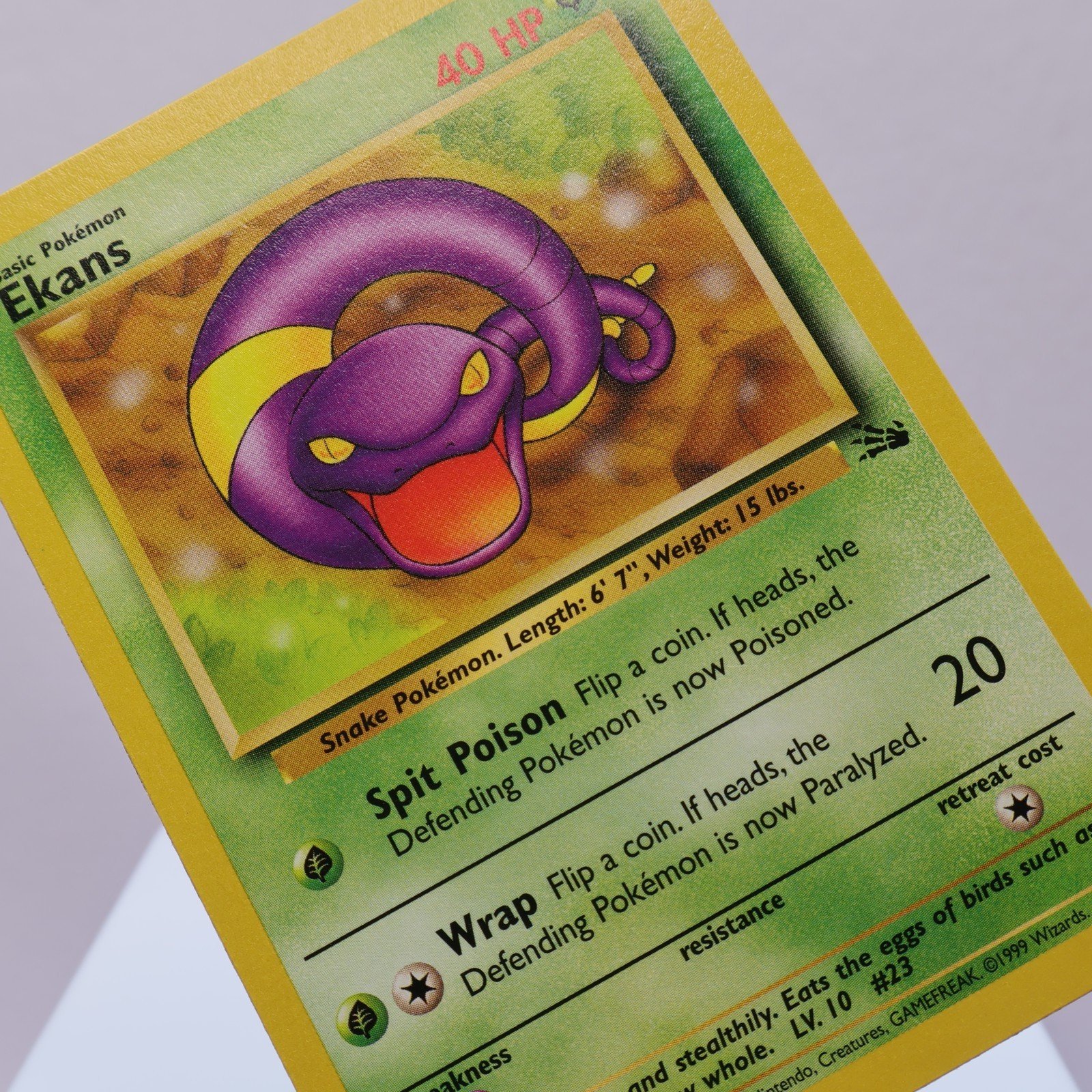 Pokemon TCG – Ekans 46/62 Fossil Common  WOTC 1999 – EXC/NM