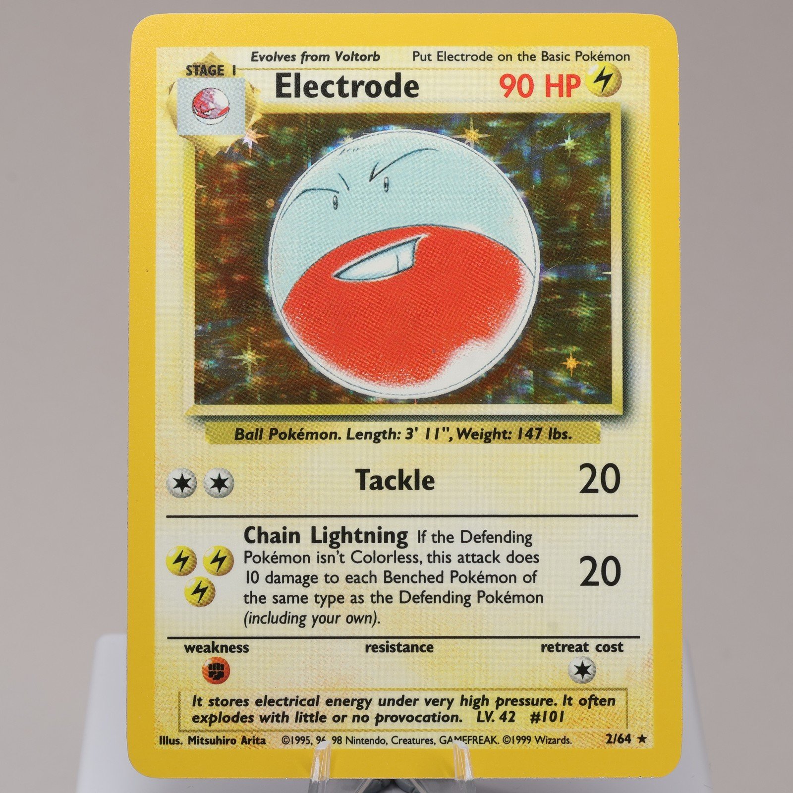 Pokemon TCG Electrode 264 Jungle Holo Rare WOTC 1999 EXCNM Misprint 167950658996 2