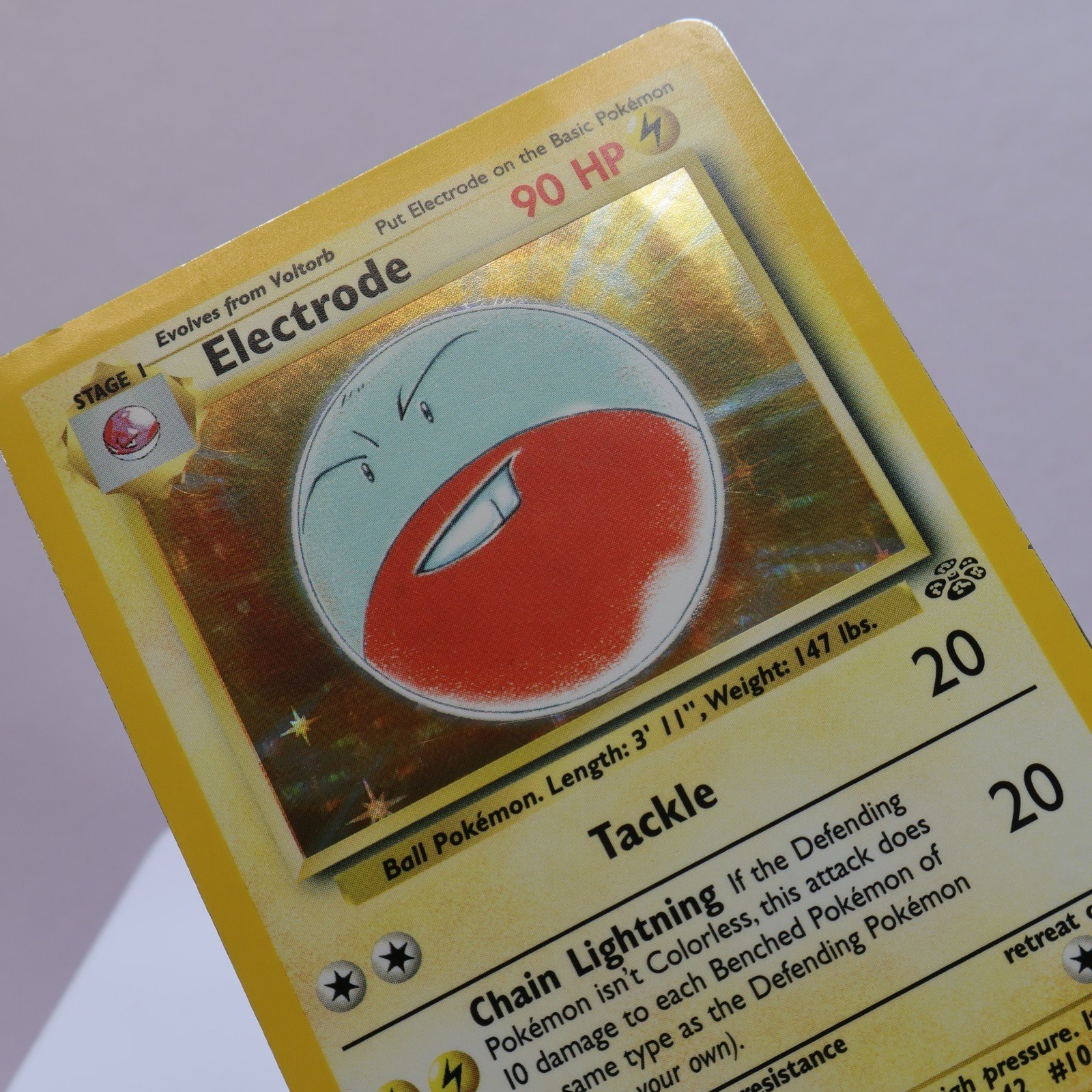 Pokemon TCG Electrode 264 Jungle Holo Rare WOTC 1999 MP Crease 167830364496