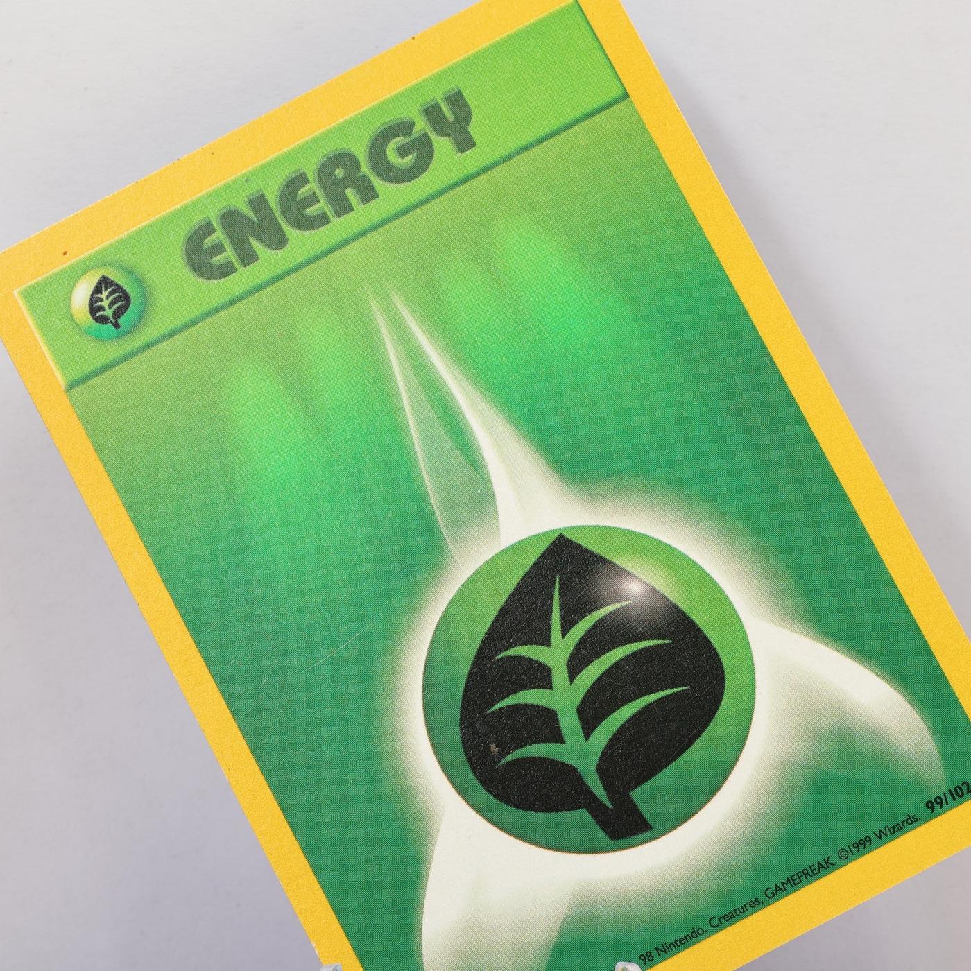 Pokemon TCG Grass Energy 99102 Base Set Common Unlimted WOTC EXC 168575354976