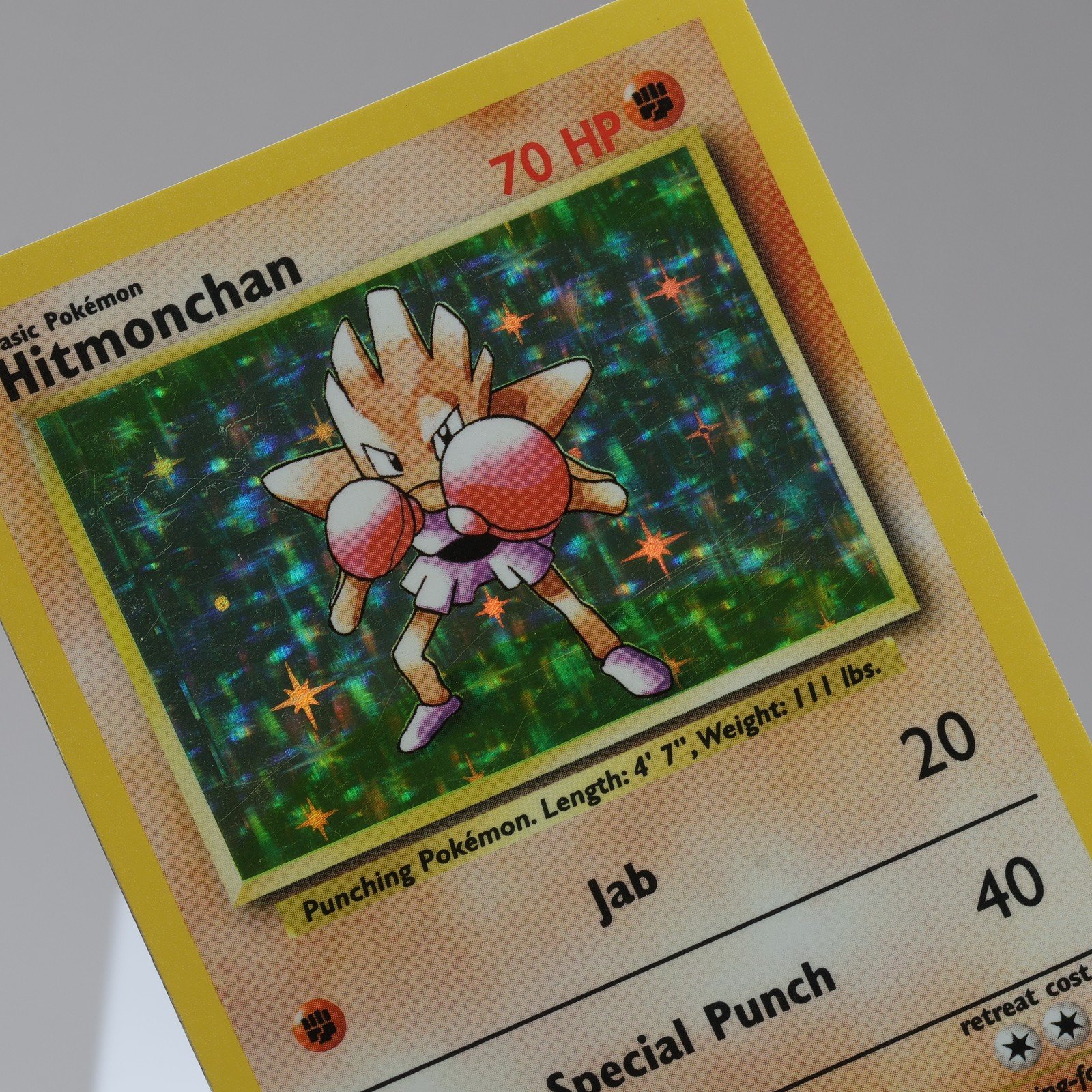 Pokemon TCG – Hitmonchan 7/102 Base Set Holo Rare  WOTC 1999 – EXC
