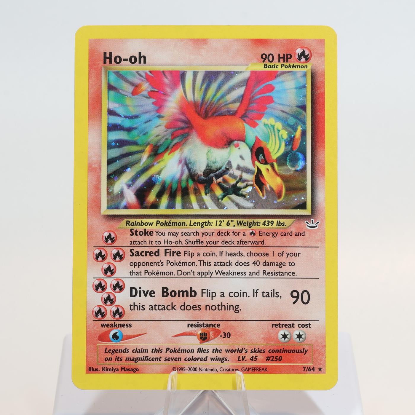 Pokemon TCG Ho Oh 764 Neo Revelation Holo Rare WOTC EXCNM 168205418436 2