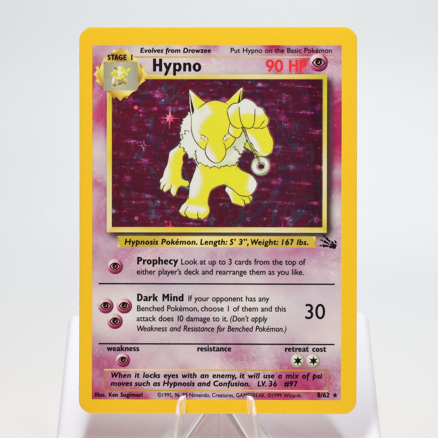 Pokemon TCG Hypno 862 Fossil Holo Rare WOTC NM 168325203356 2
