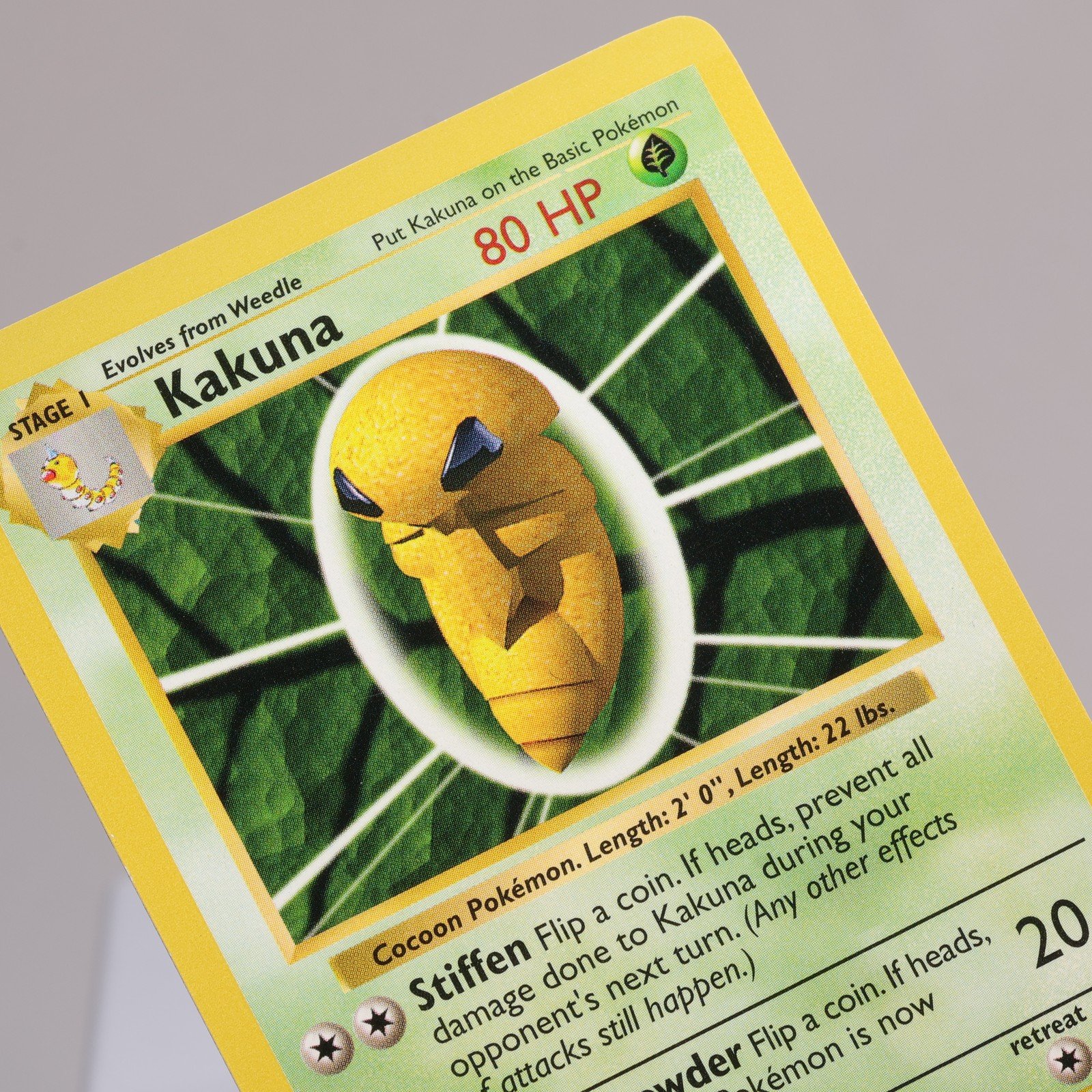 Pokemon TCG – Kakuna 33/102 Base Set Uncommon Shadowless WOTC 1999 – EXC