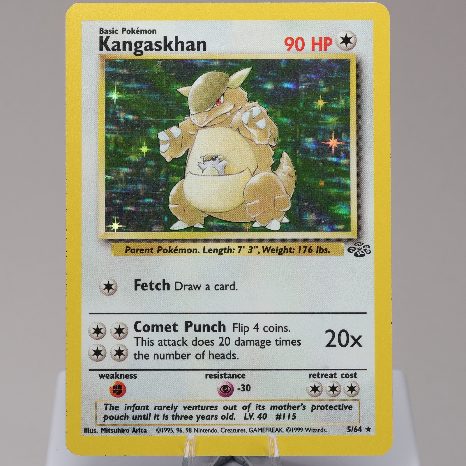 Pokemon TCG Kangaskhan 564 Jungle Holo Rare WOTC 1999 NM 167950659026 2