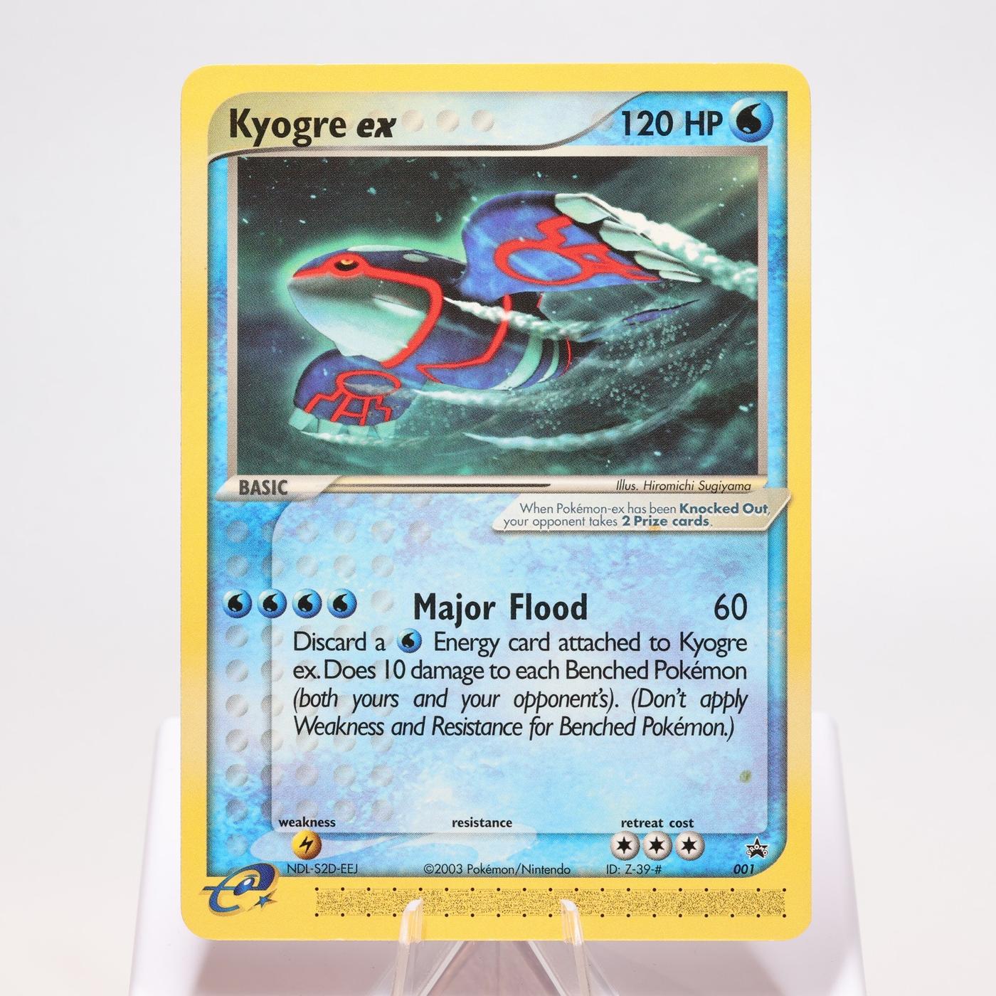 Pokemon TCG Kyogre Ex 001 Nintendo Black Star Promo Non Holo EXC Stain 168327252476 2