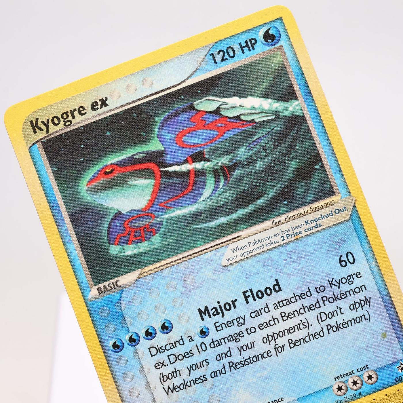 Pokemon TCG – Kyogre Ex 001 Nintendo Black Star Promo Non Holo  – EXC Stain