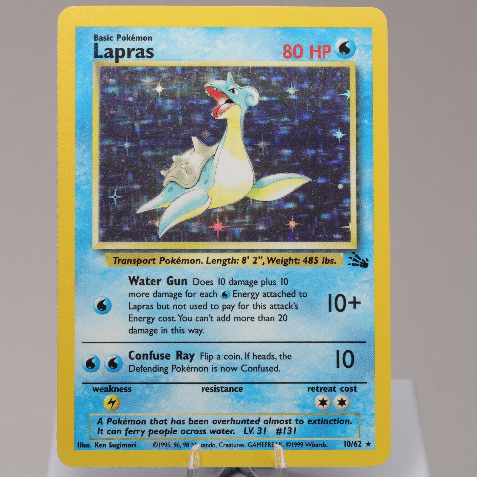Pokemon TCG Lapras 1062 Fossil Holo Rare WOTC 1999 EXC 167950659036 2