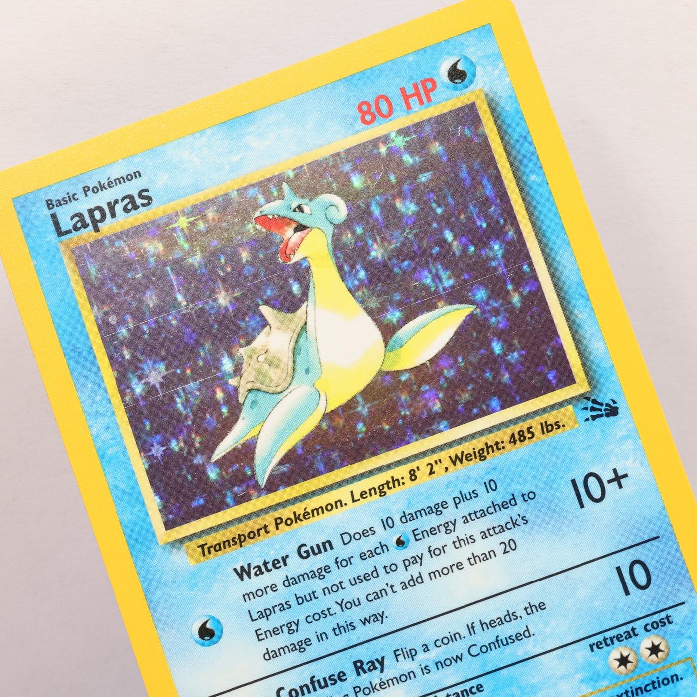 Pokemon TCG – Lapras 10/62 Fossil Holo Rare  WOTC 1999 – EXC