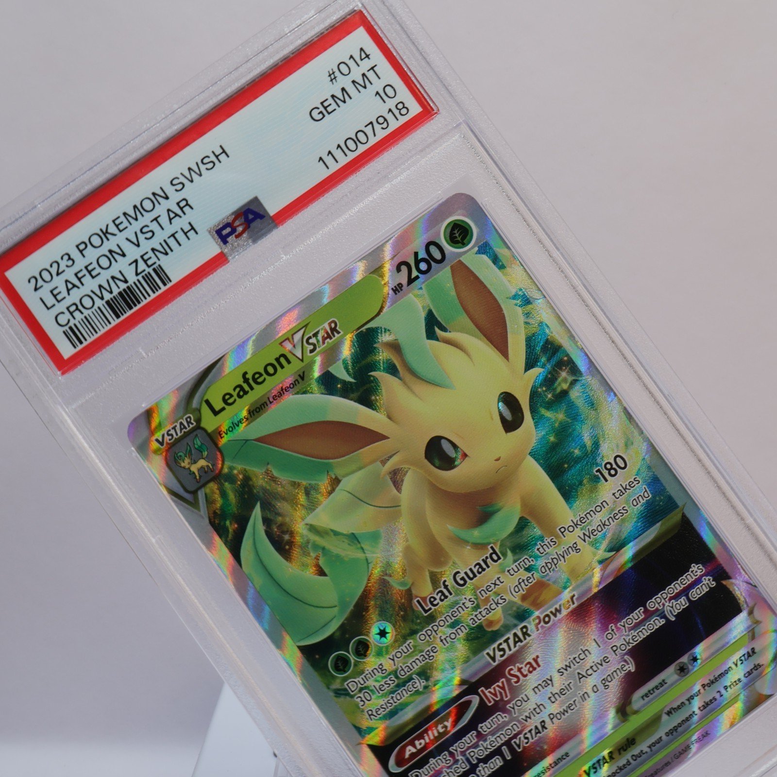 Pokemon TCG – Leafeon VSTAR 14/159 Crown Zenith V Rare  – PSA 10 GEM MT