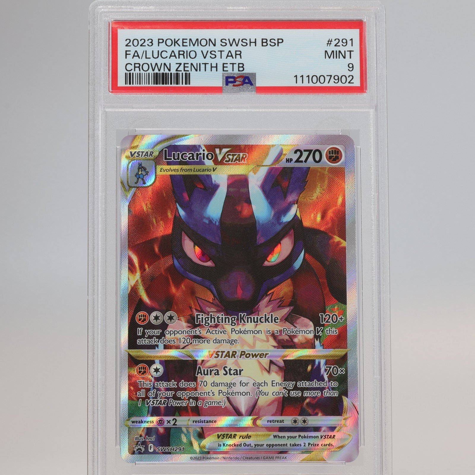 Pokemon TCG Lucario VSTAR SWSH291 Black Star Promo Crown Zenith PSA 9 MINT 168126766356 2