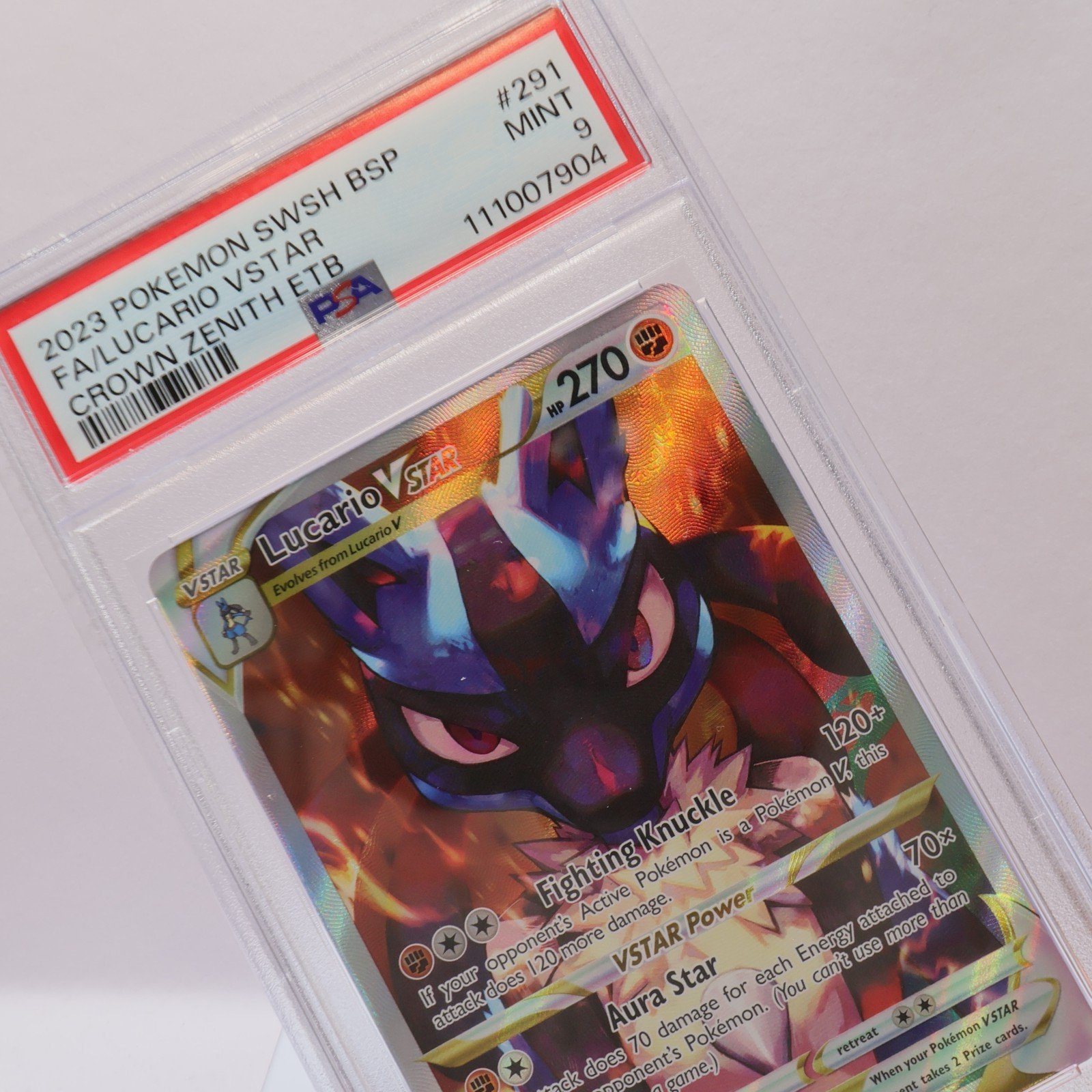 Pokemon TCG – Lucario VSTAR SWSH291 Black Star Promo  – PSA 9 MINT