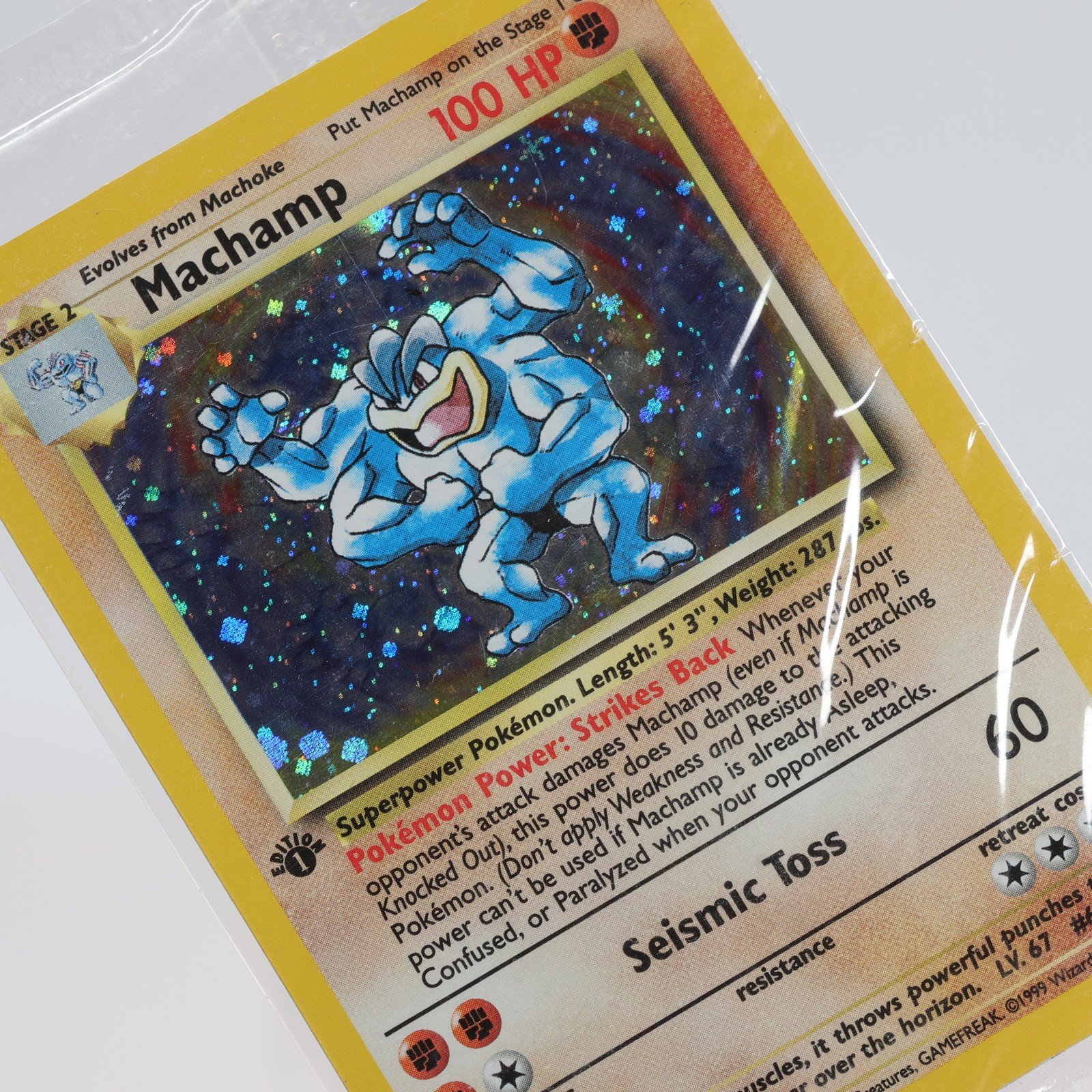 Pokemon TCG Machamp 8102 Base Set Holo Rare WOTC 1999 Sealed 168144948336
