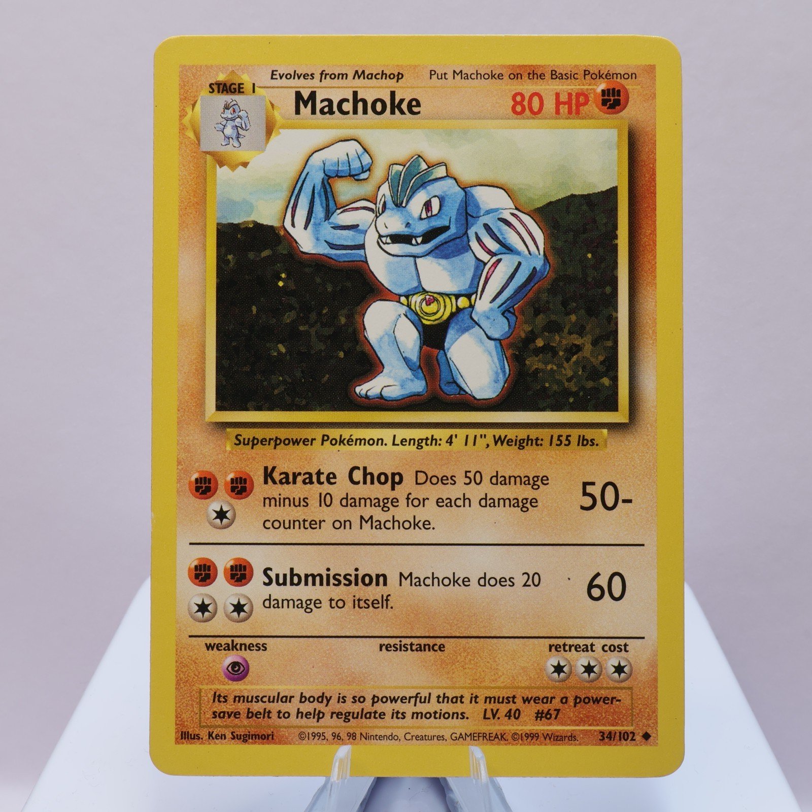 Pokemon TCG Machoke 34102 Base Set Uncommon WOTC 1999 EXCNM 167710747756 2
