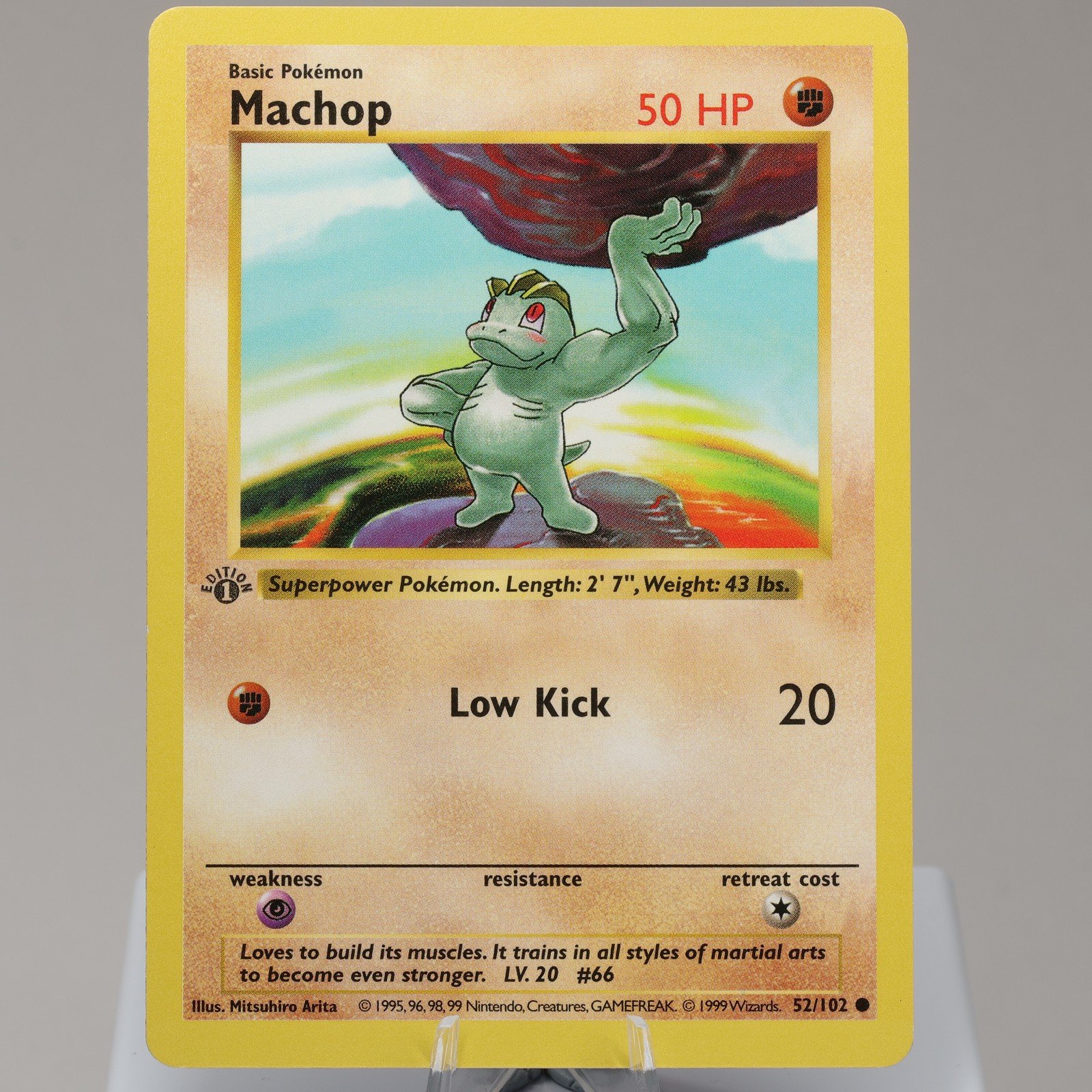 Pokemon TCG Machop 52102 Base Set Common 1st Edition WOTC 1999 EXCNM 167950659046 2